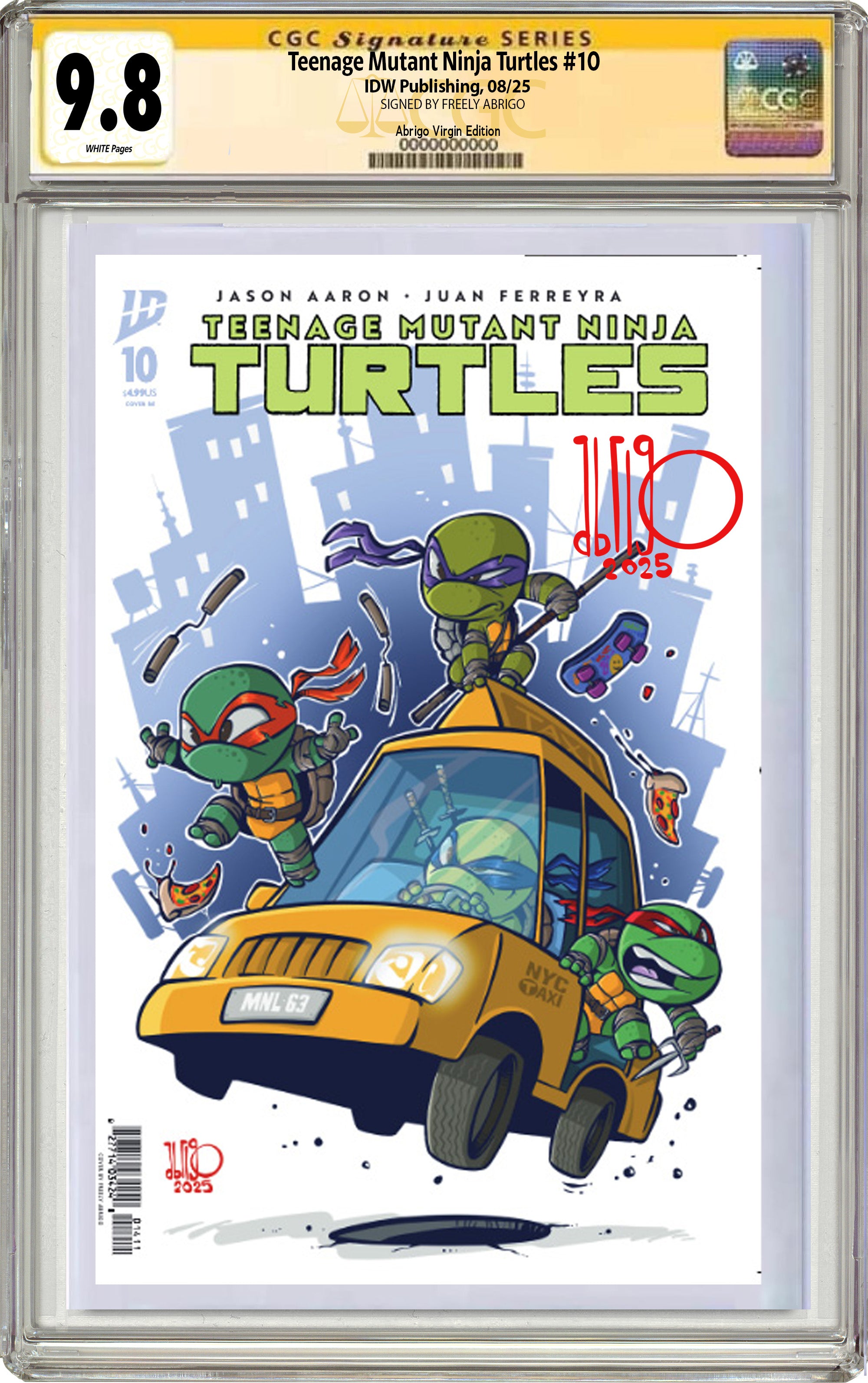 TMNT #10 FREELY ABRIGO SDCC EXCLUSIVE TRADE DRESS & VIRGIN EDITION.