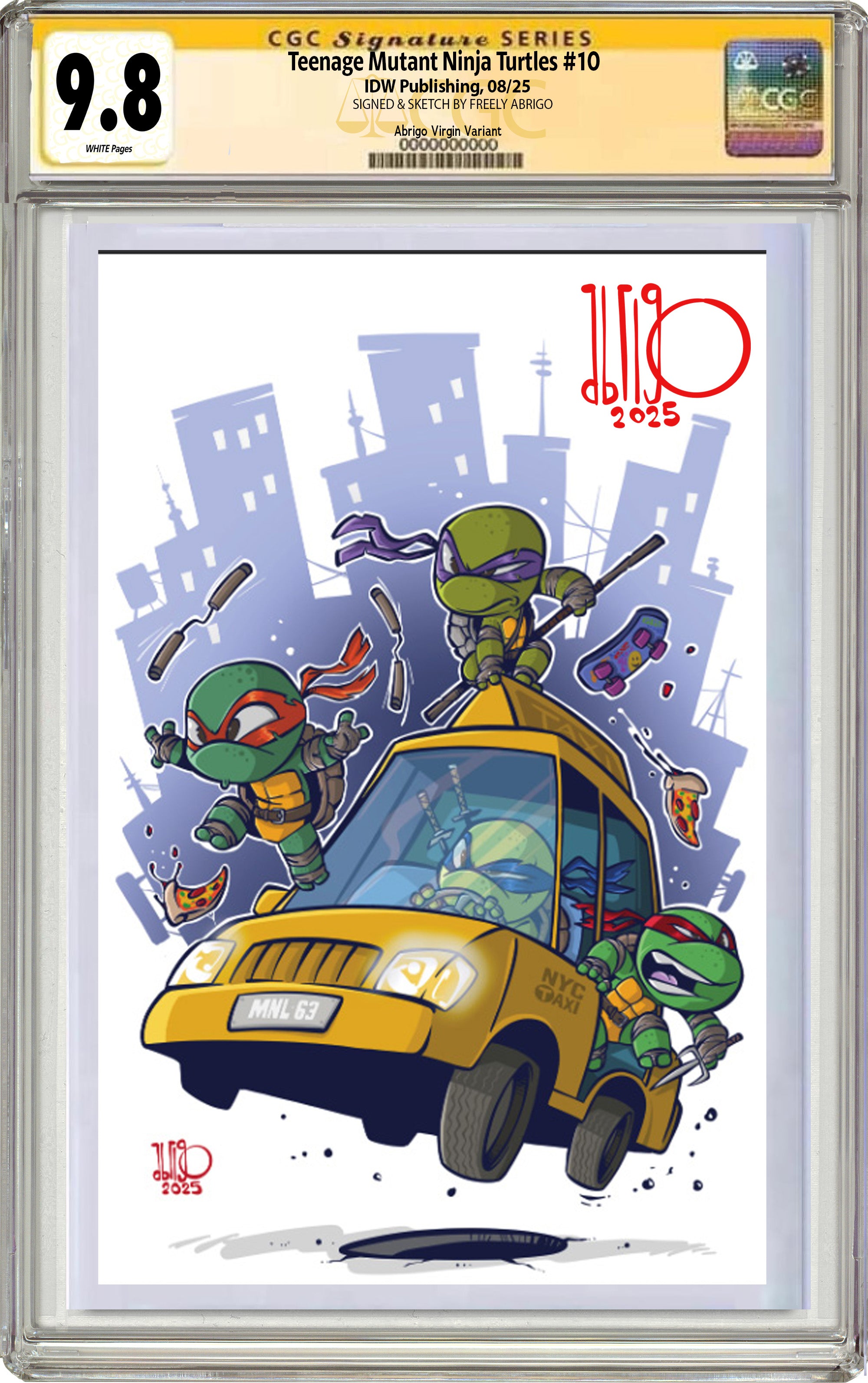 TMNT #10 FREELY ABRIGO SDCC EXCLUSIVE TRADE DRESS & VIRGIN EDITION.