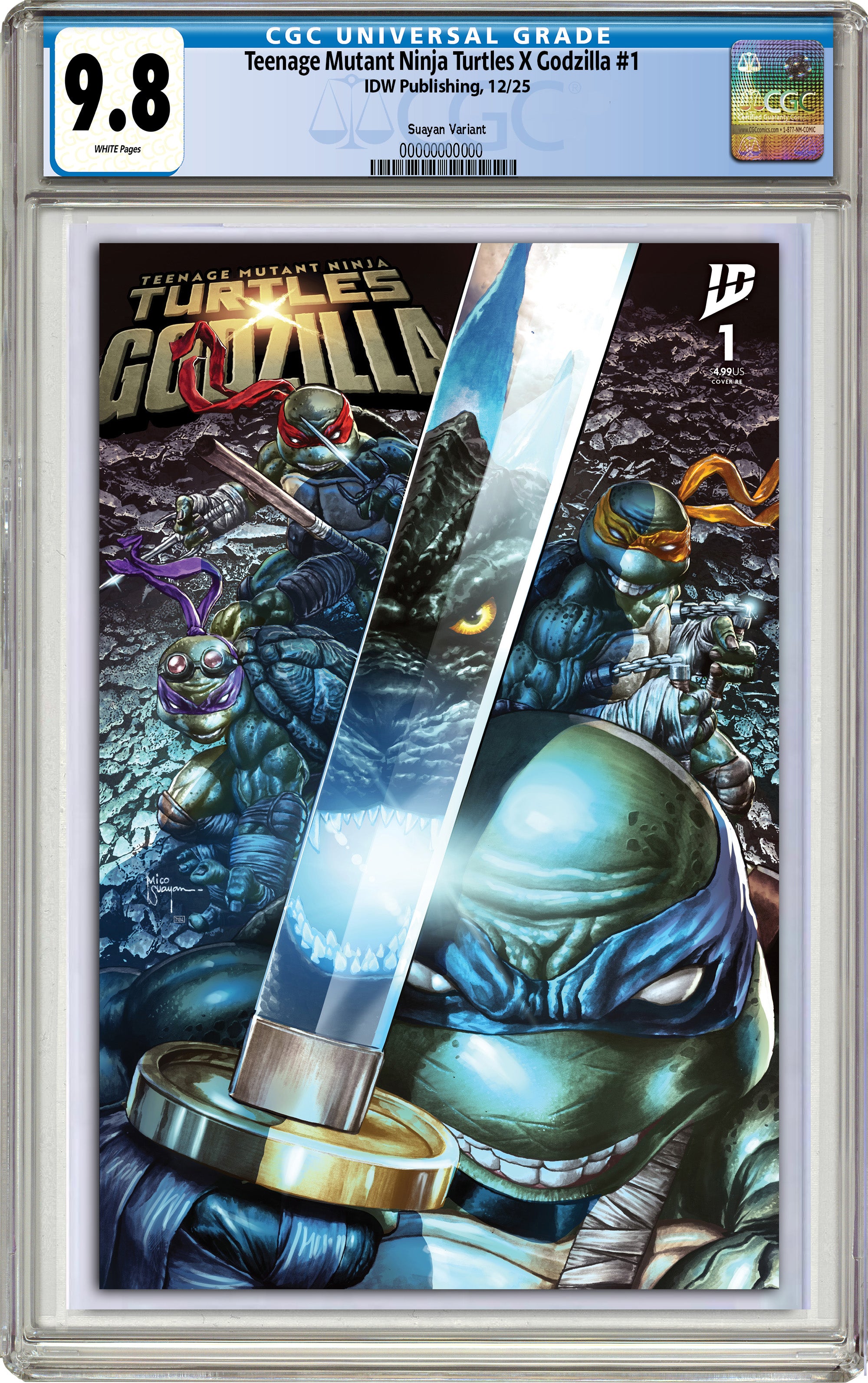 TEENAGE MUTANT NINJA TURTLES X GODZILLA #1 MICO SUAYAN SGCC EXCLUSIVE VARIANT COVER OPTIONS
