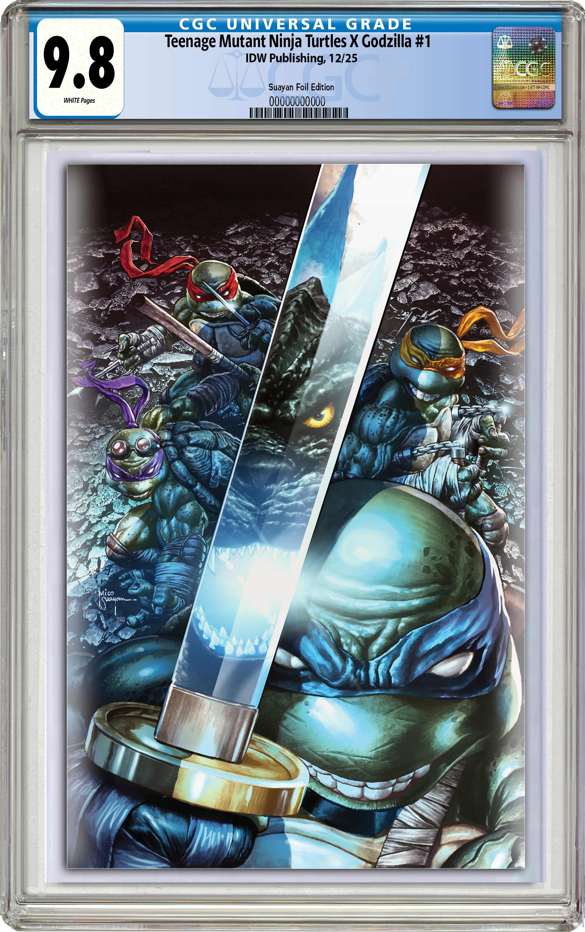 TEENAGE MUTANT NINJA TURTLES X GODZILLA #1 MICO SUAYAN SGCC EXCLUSIVE VARIANT COVER OPTIONS