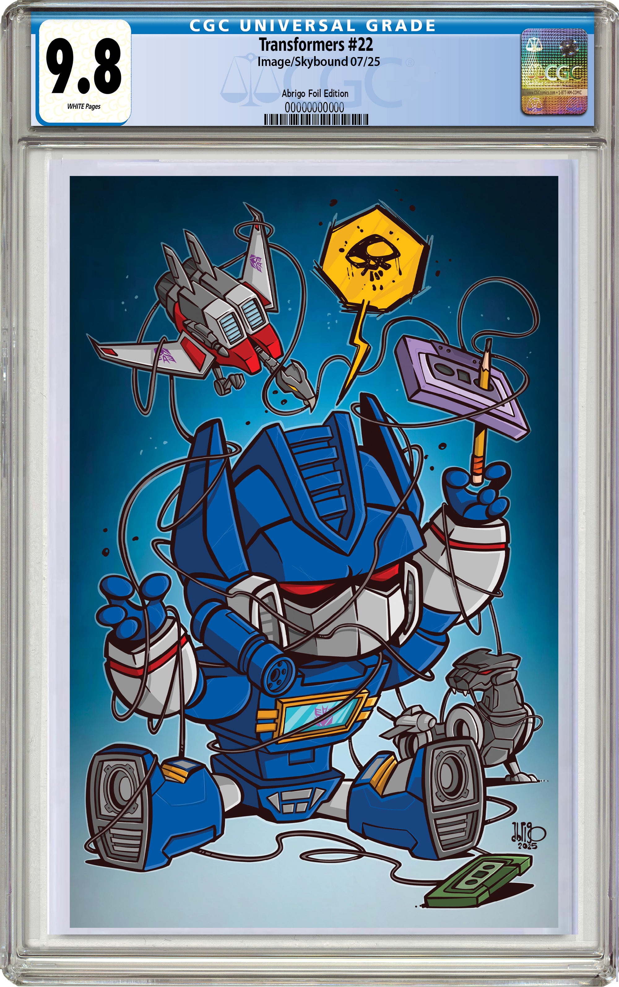 TRANSFORMERS #22 FREELY ABRIGO SDCC "BE KIND, REWIND" FOIL EDITION. LIMITED TO 300 W/FOIL COA