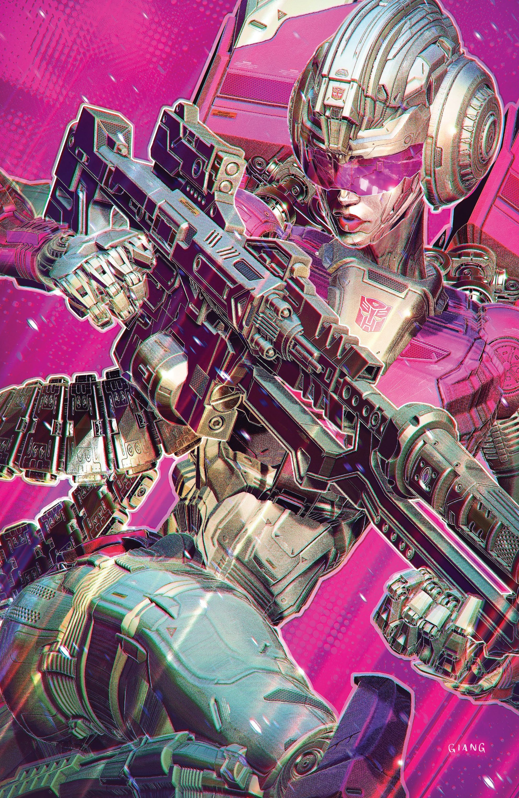 TRANSFORMERS #18 JOHN GIANG EXCLUSIVE FOIL VARIANT. BREAST CANCER AWARENESS FUNDRAISER.