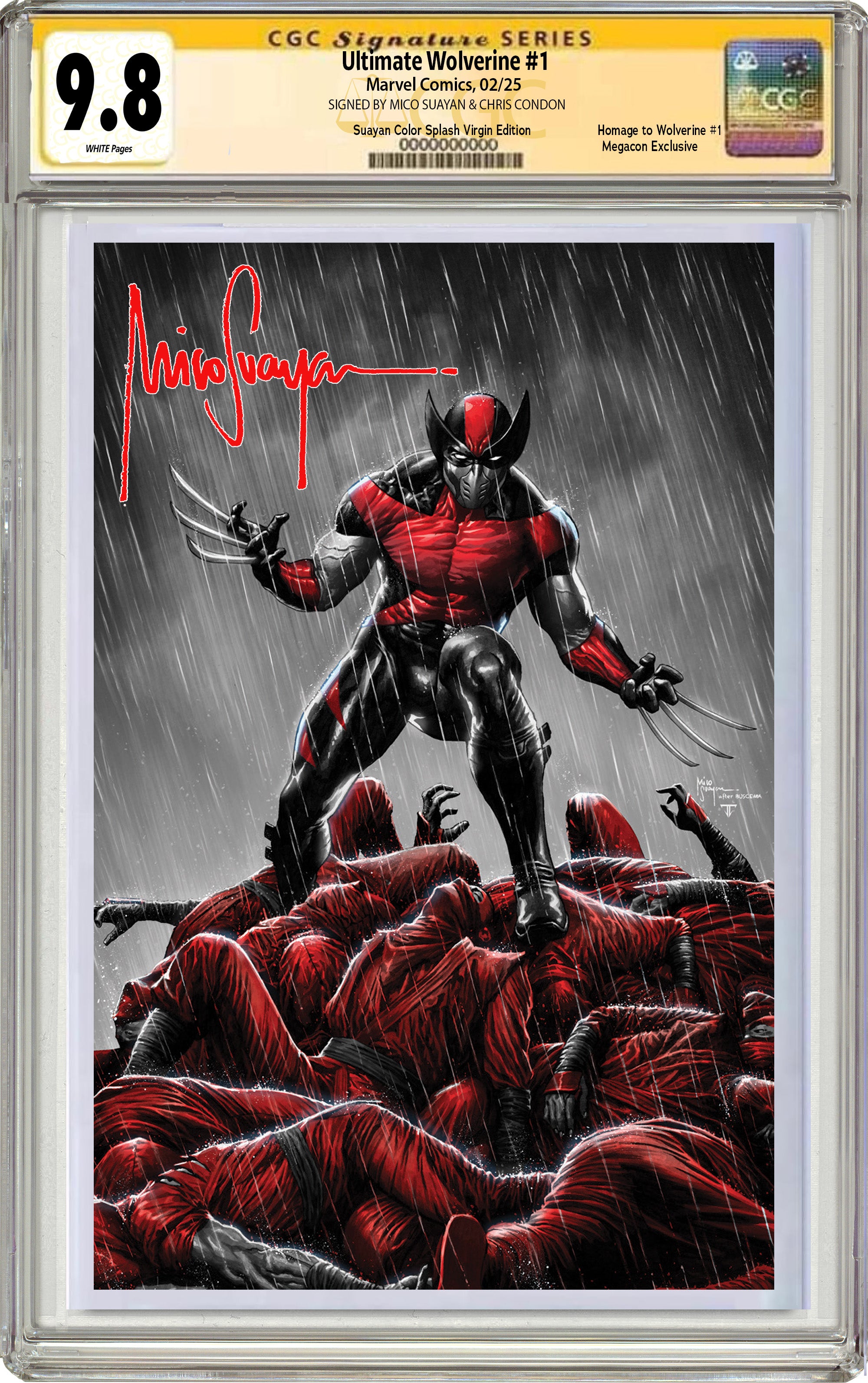 ULTIMATE WOLVERINE #1 MICO SUAYAN MEGACON EXCLUSIVE VARIANT COVERS 01/22/25 (M183)