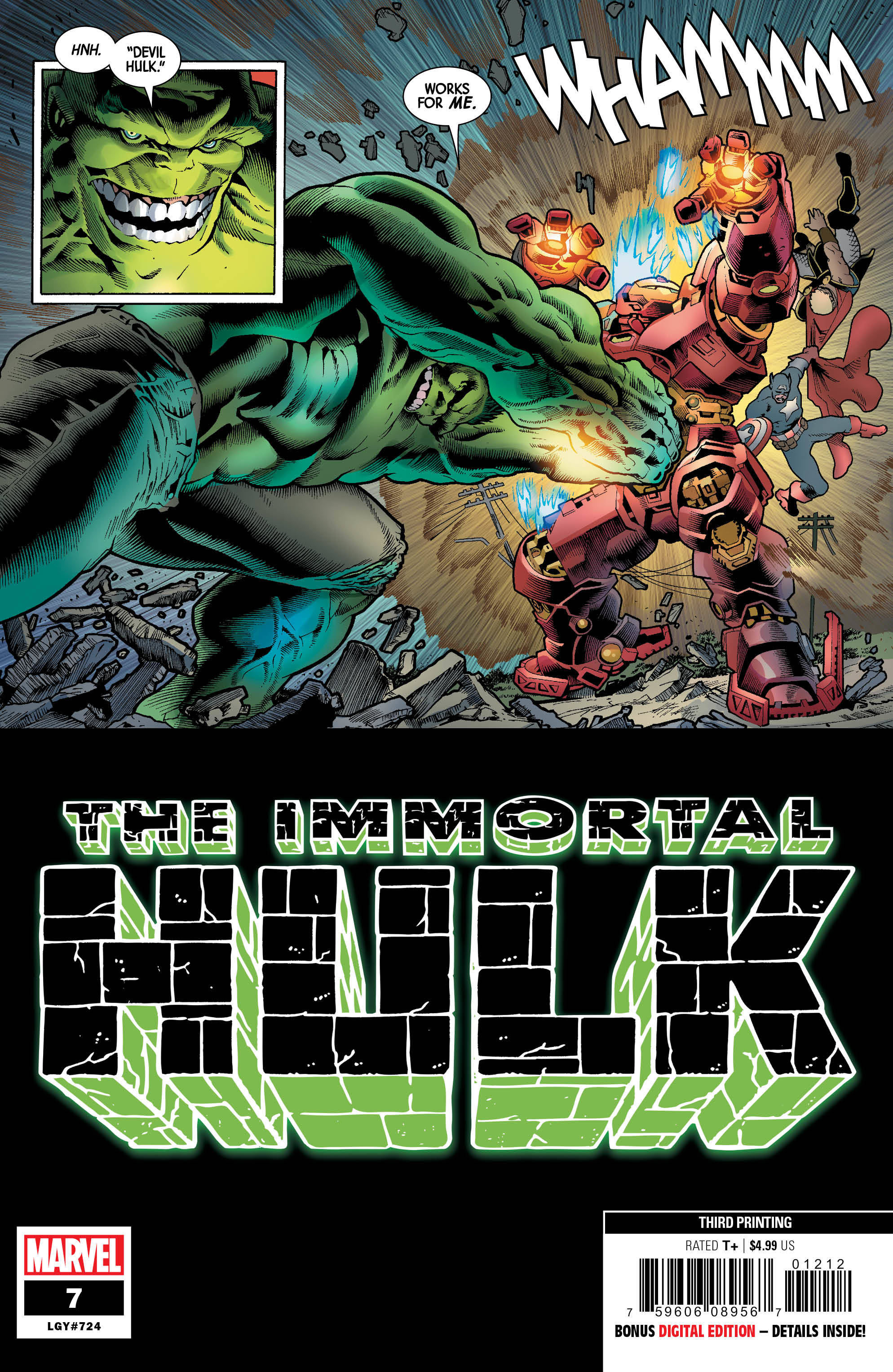 IMMORTAL HULK #7 3RD PTG BENNETT VAR  05/29/19 FOC 05/06/19(CB65)