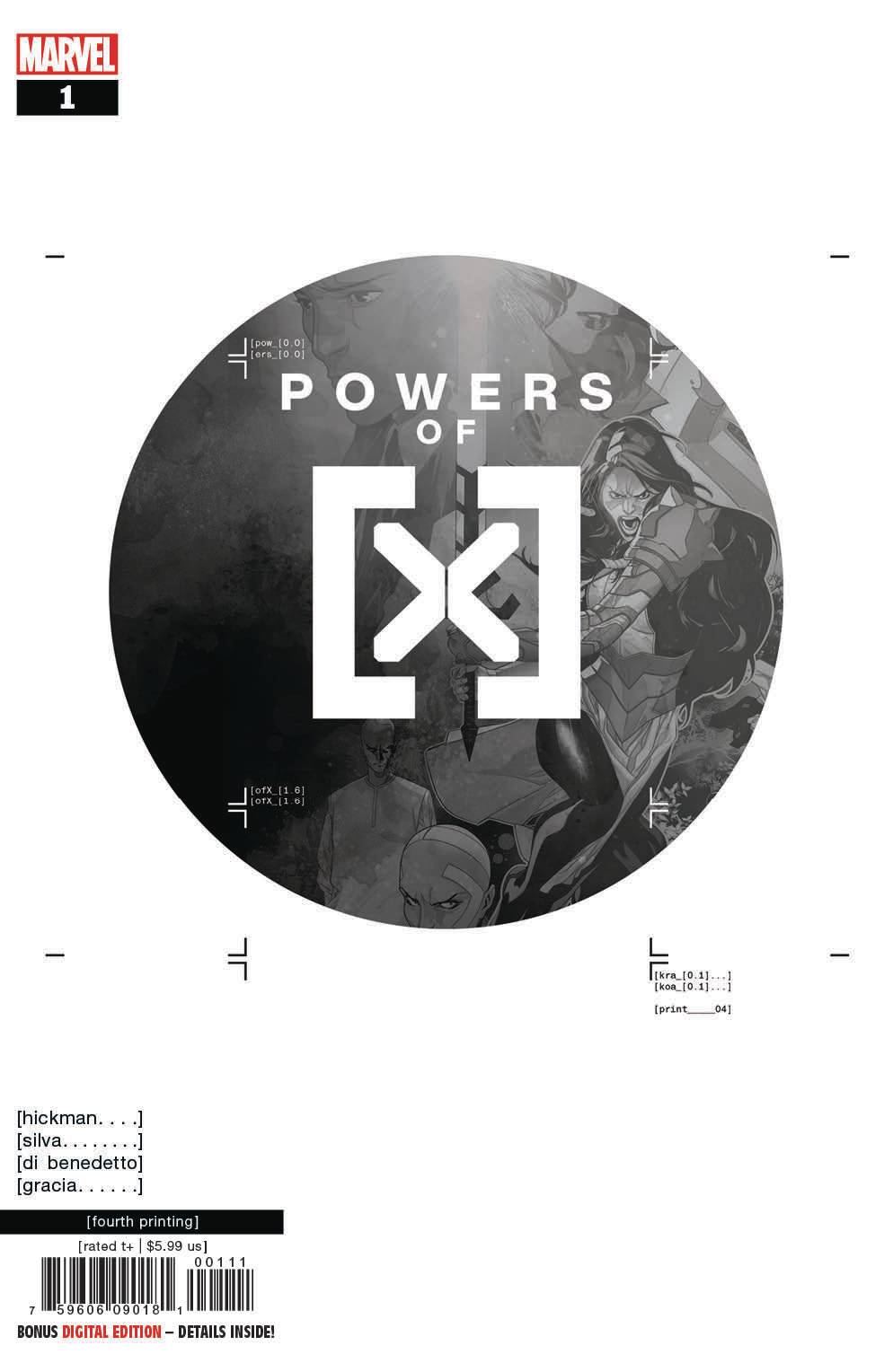 POWERS OF X #1 (OF 6) 4TH PTG SILVA VAR 10/02/19 FOC 09/09/19
