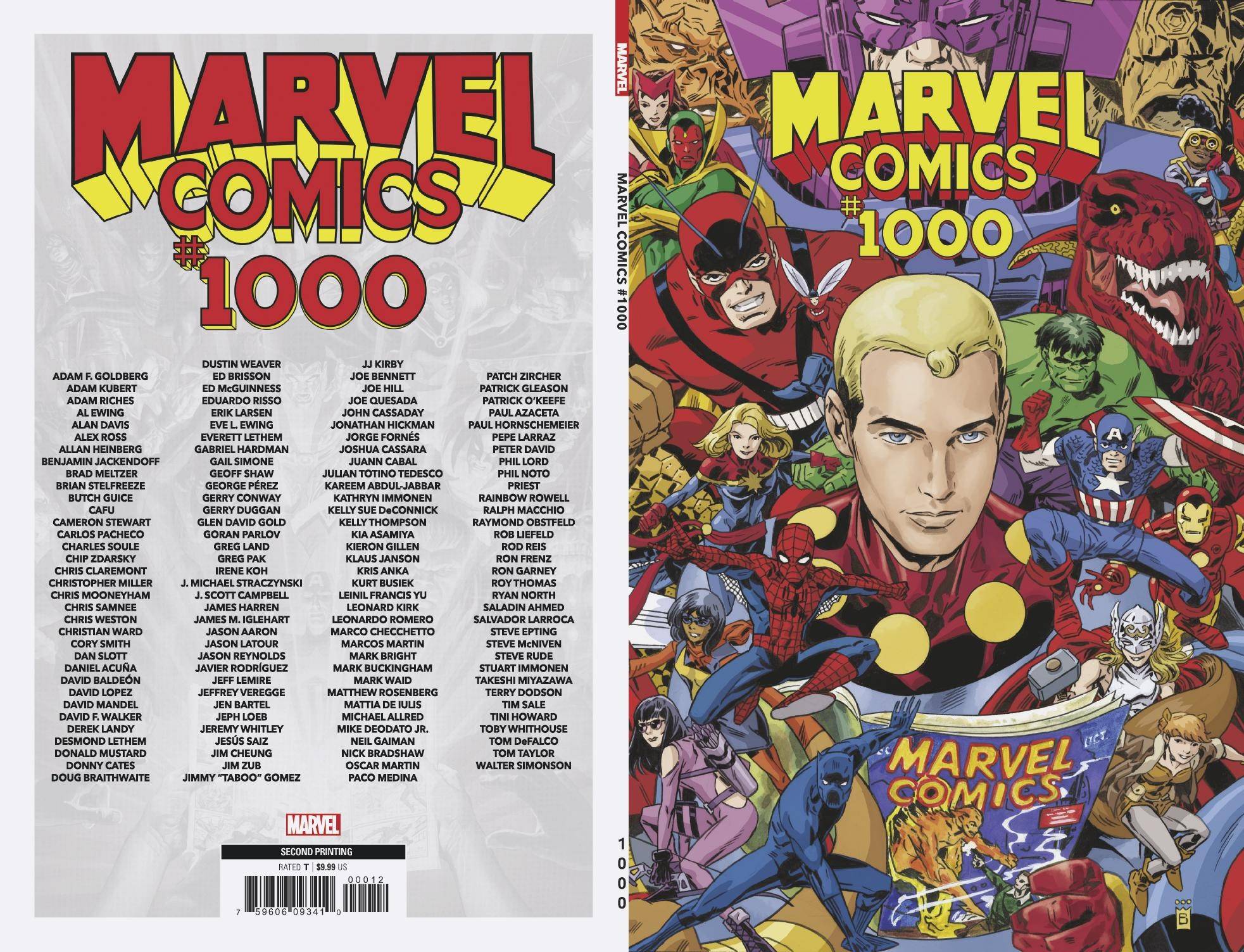 MARVEL COMICS #1000 2ND PTG BUCKINGHAM VAR 10/02/19 FOC 09/09/19