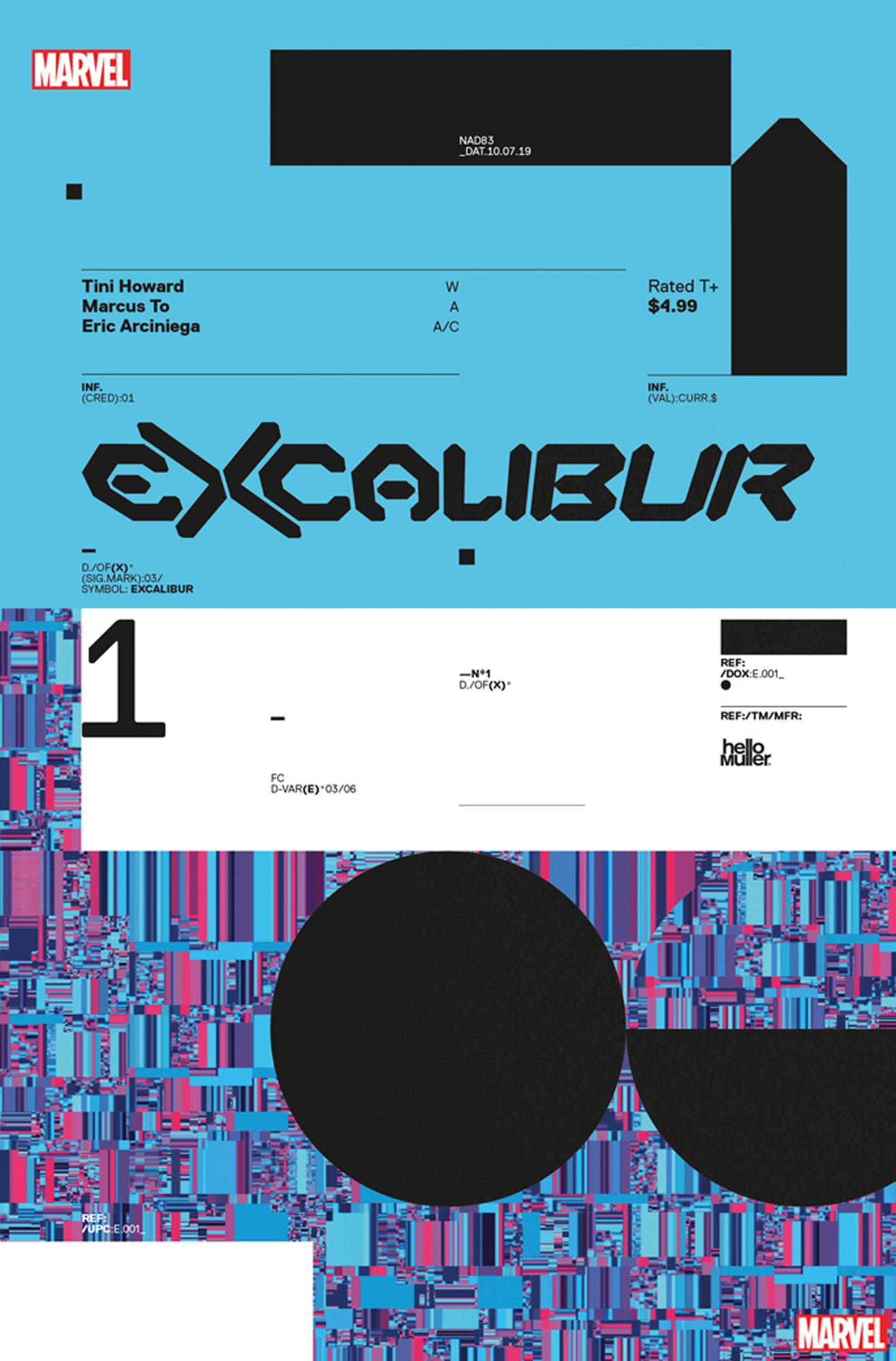 EXCALIBUR #1 MULLER 1:10 DESIGN VARIANT DX 10/30/19 FOC 10/07/19