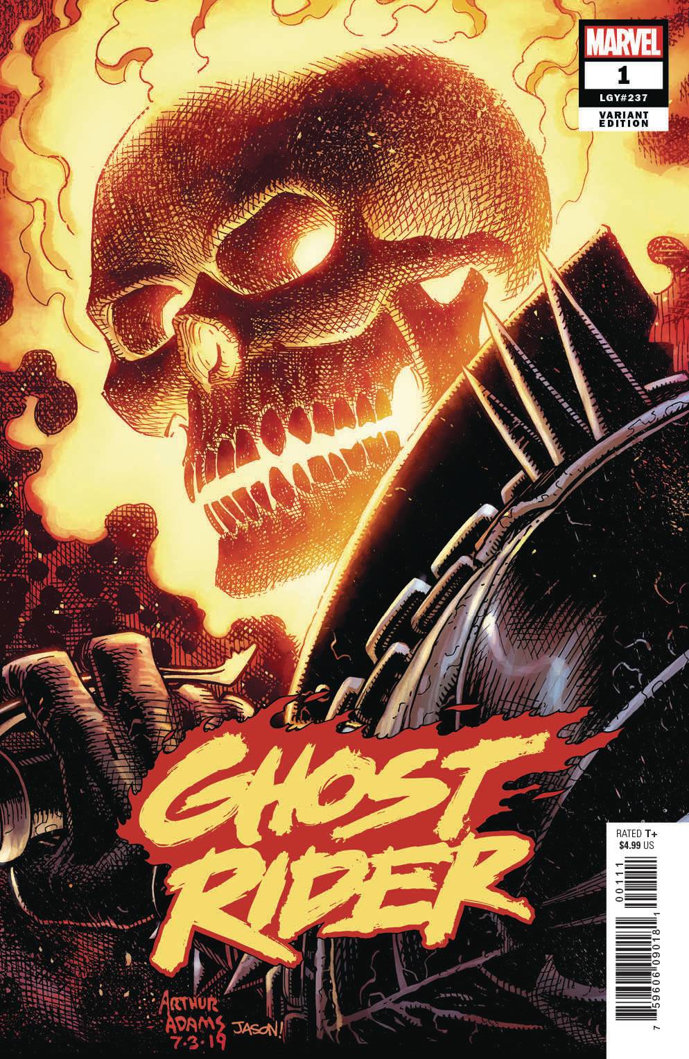 GHOST RIDER #1 ADAMS 1:50 VARIANT 10/02/19 FOC 09/09/19