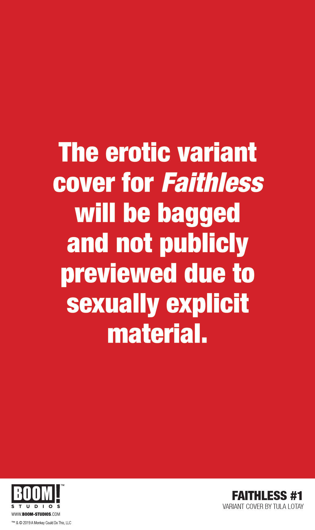 FAITHLESS #1 (OF 5) CVR B LOTAY EROTICA VARIANT 04/10/19 FOC 03/18/19