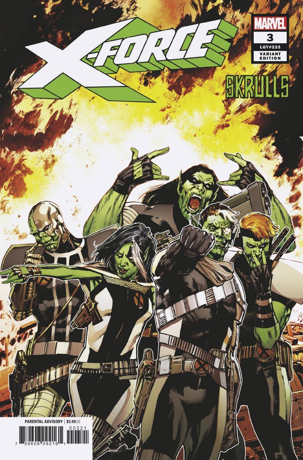 X-FORCE #3 GUICE SKRULLS VAR 02/27/19 FOC 02/04/19