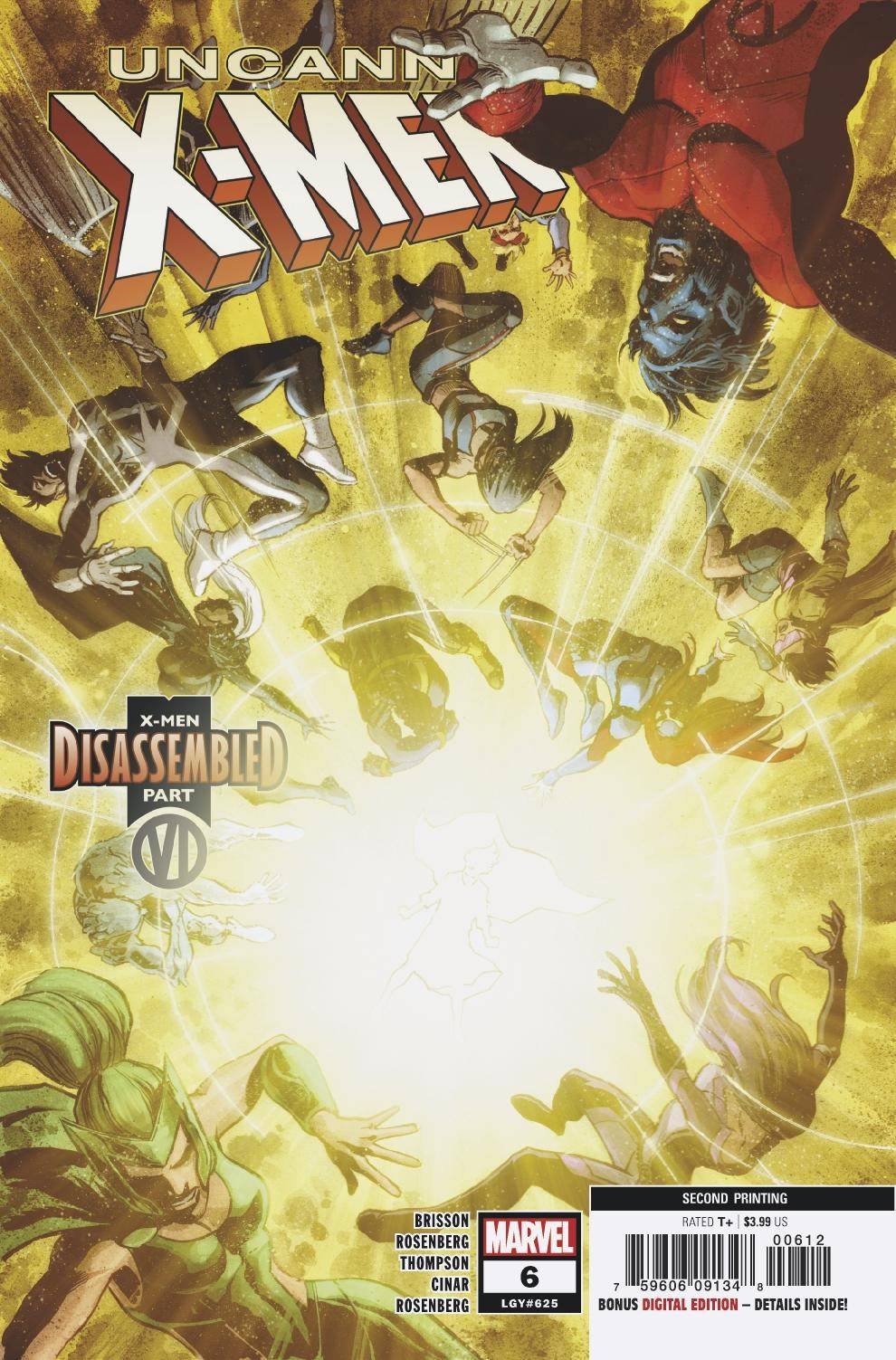 UNCANNY X-MEN #6 2ND PTG CINAR VARIANT 02/06/19 FOC 01/14/19