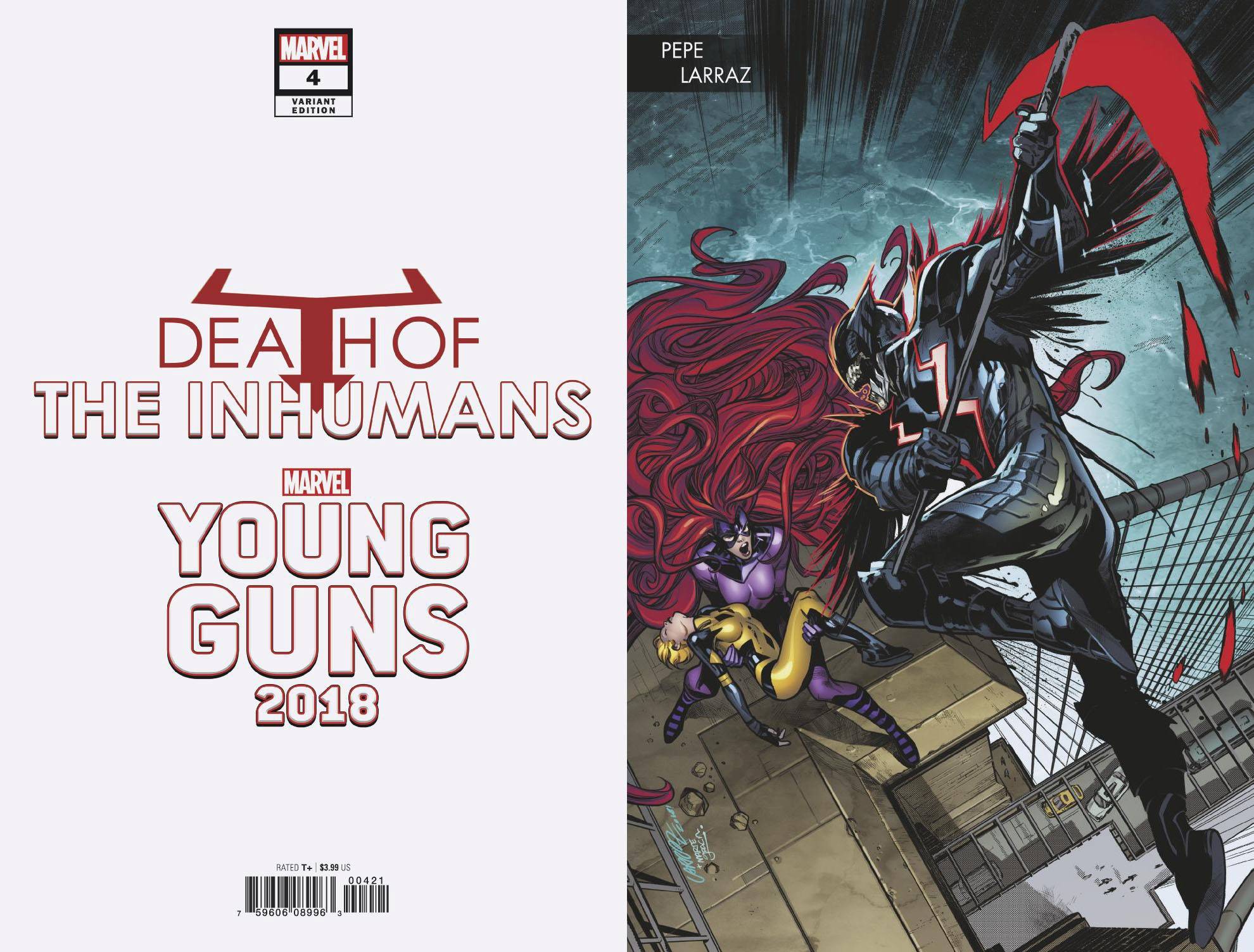 DEATH OF INHUMANS #4 (OF 5) LARRAZ YOUNG GUNS CONNECTING VAR FOC 09/10