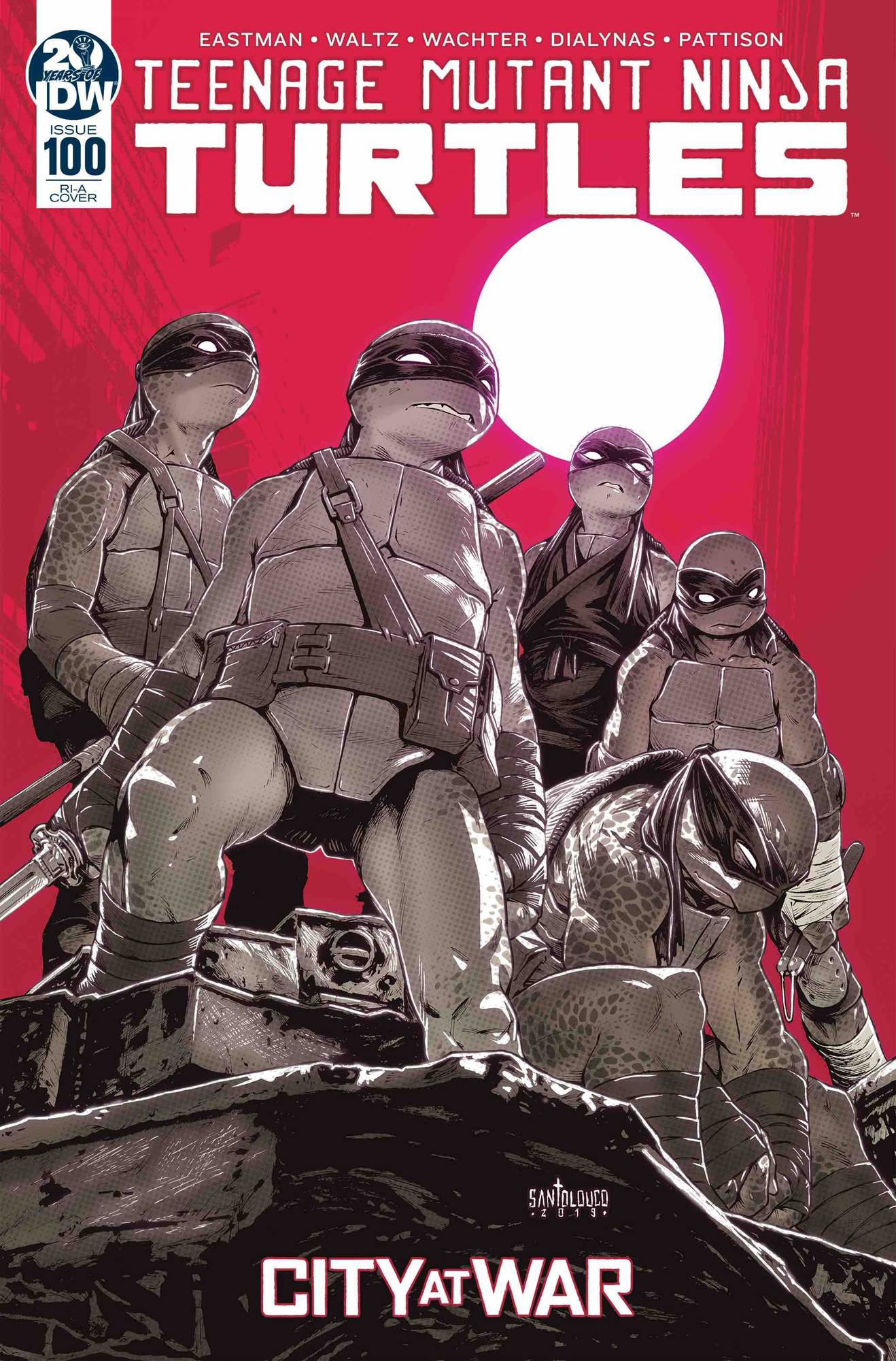 TMNT ONGOING #100 SANTOLOUCO 1:10 VARIANT 12/11/19 FOC 11/18/19(CB100)