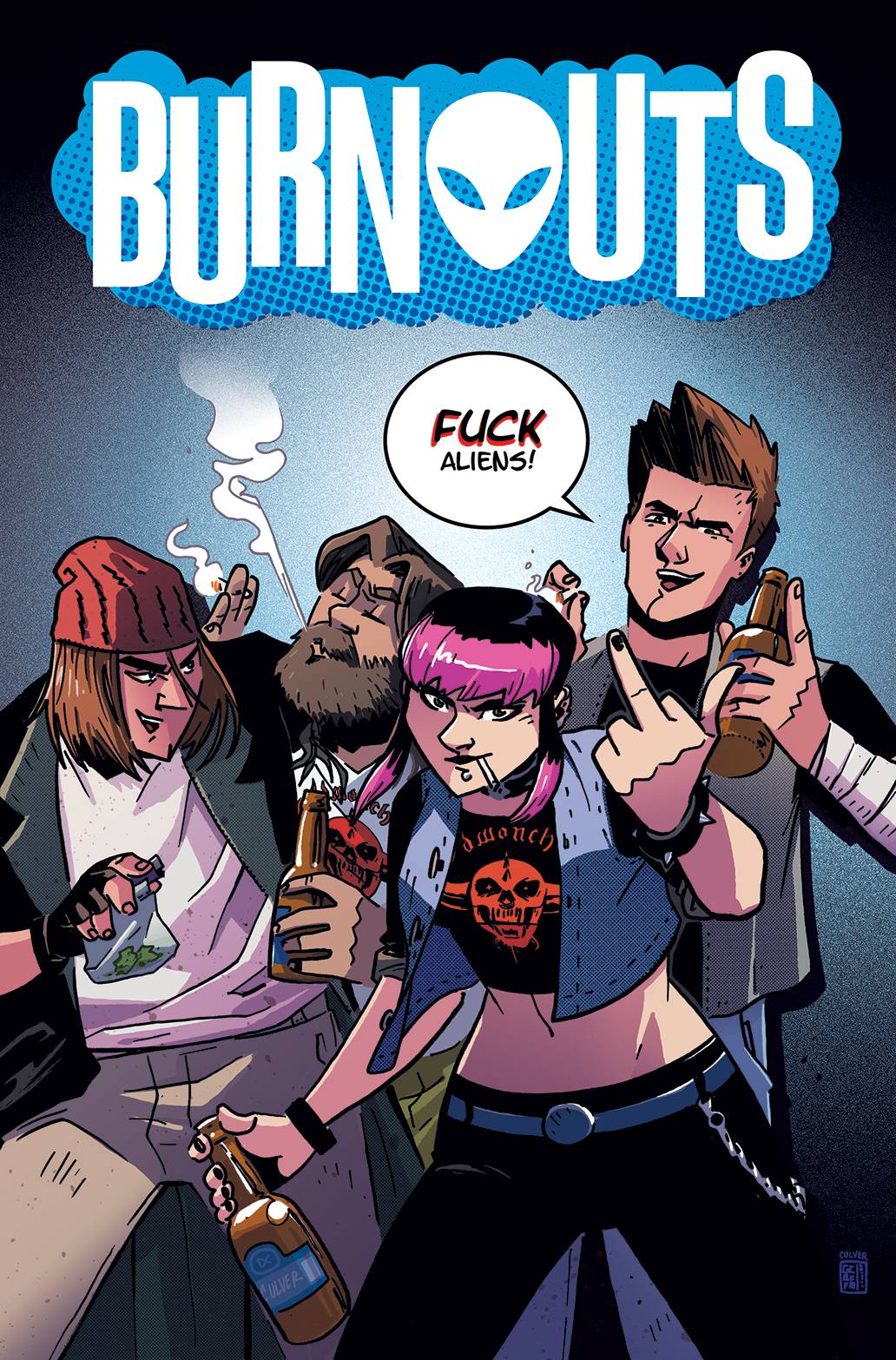 BURNOUTS #1 CVR C CBLDF CHARITY VAR UNCENSORED FOC 08/27