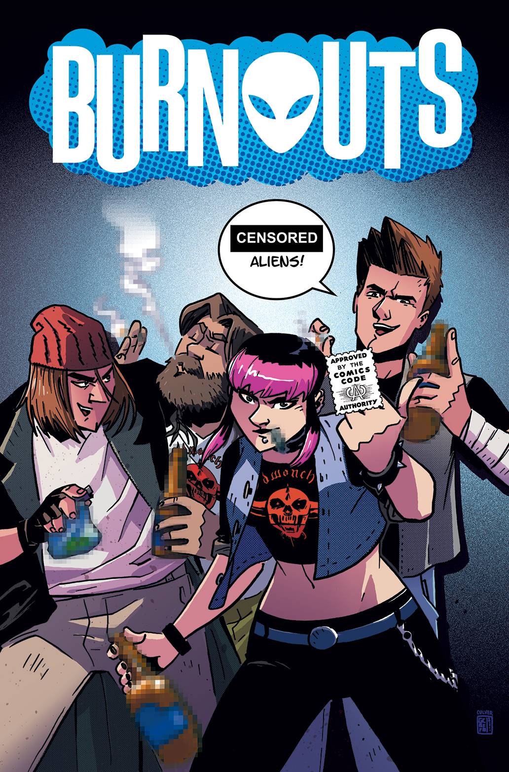 BURNOUTS #1 CVR B CBLDF CHARITY VAR CENSORED FOC 08/27