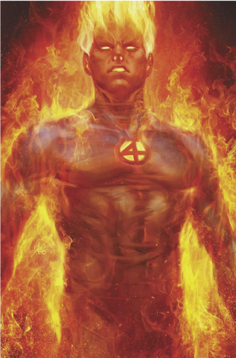 FANTASTIC FOUR #1 ARTGERM HUMAN TORCH EXCLUSIVE VIRGIN VARIANT COVER (M205) (M209)