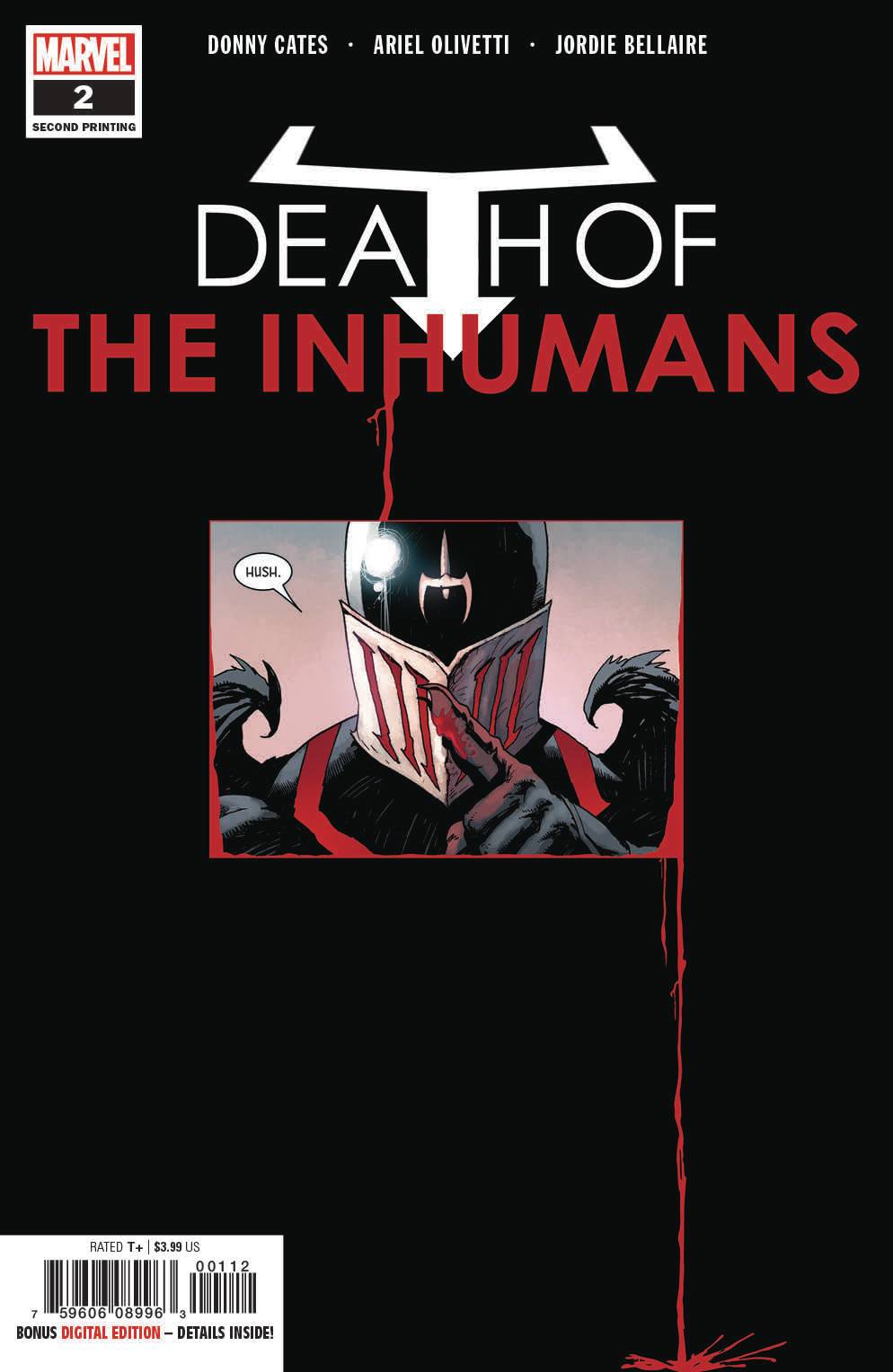 DEATH OF INHUMANS #2 (OF 5) 2ND PTG OLIVETTI VAR FOC 08/20/18