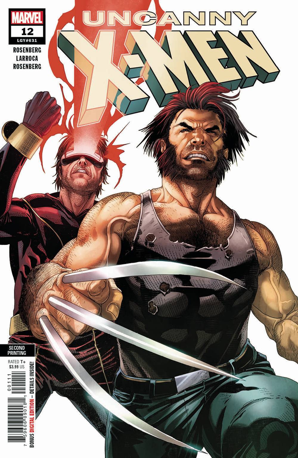 UNCANNY X-MEN #12 2ND PTG LARROCA VARIANT 04/03/19 FOC 03/11/19