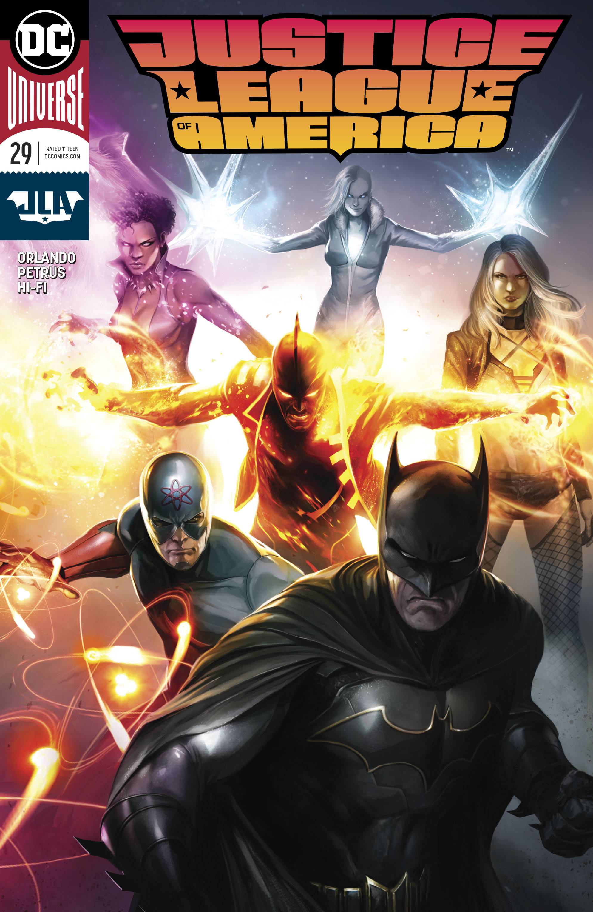 JUSTICE LEAGUE OF AMERICA #29 MATTINA VARIANT RELEASE DATE 04/25