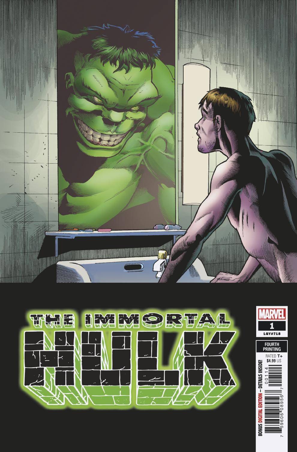 IMMORTAL HULK #1 4TH PTG BENNETT VARIANT 03/27/19 FOC 03/04/19(CB65)