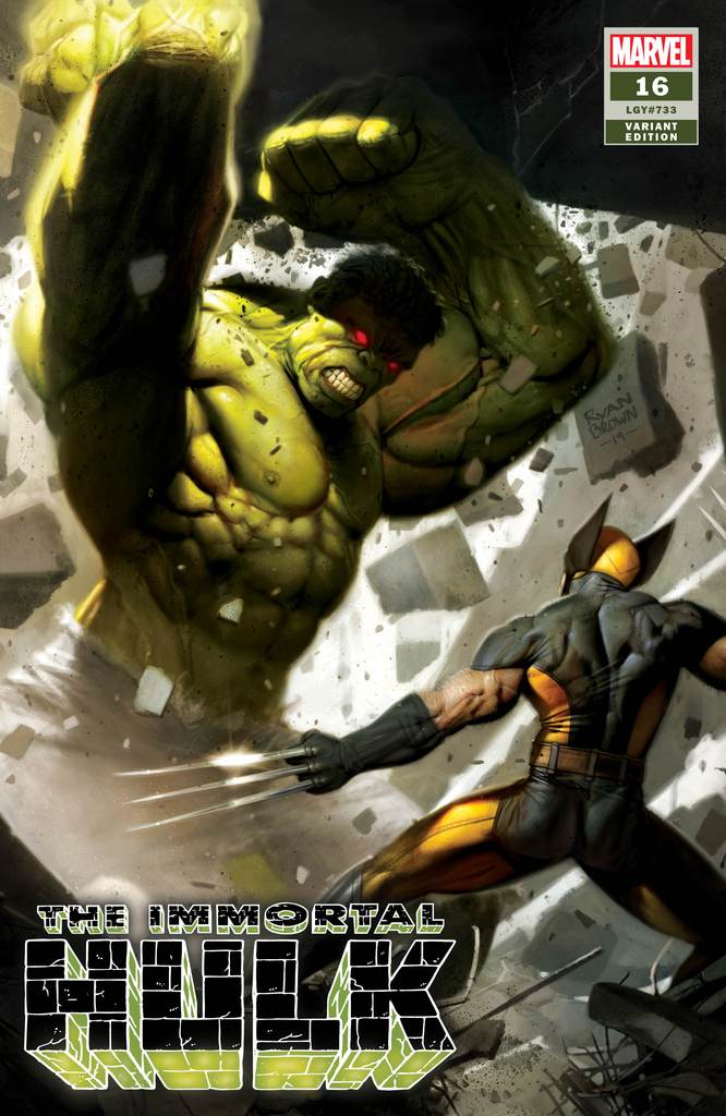 IMMORTAL HULK #16 RYAN BROWN 2ND PRINT EXCLUSIVE VARIANT COVER9M205)
