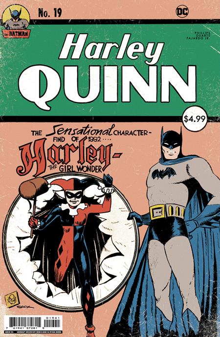 08/09/2022 HARLEY QUINN #19 CVR C RYAN SOOK HOMAGE CARD STOCK VARIANT