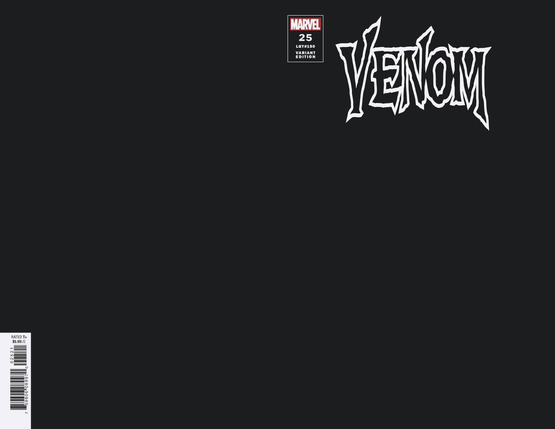 VENOM #25 BLACK BLANK VARIANT 04/08/20 (CB73)