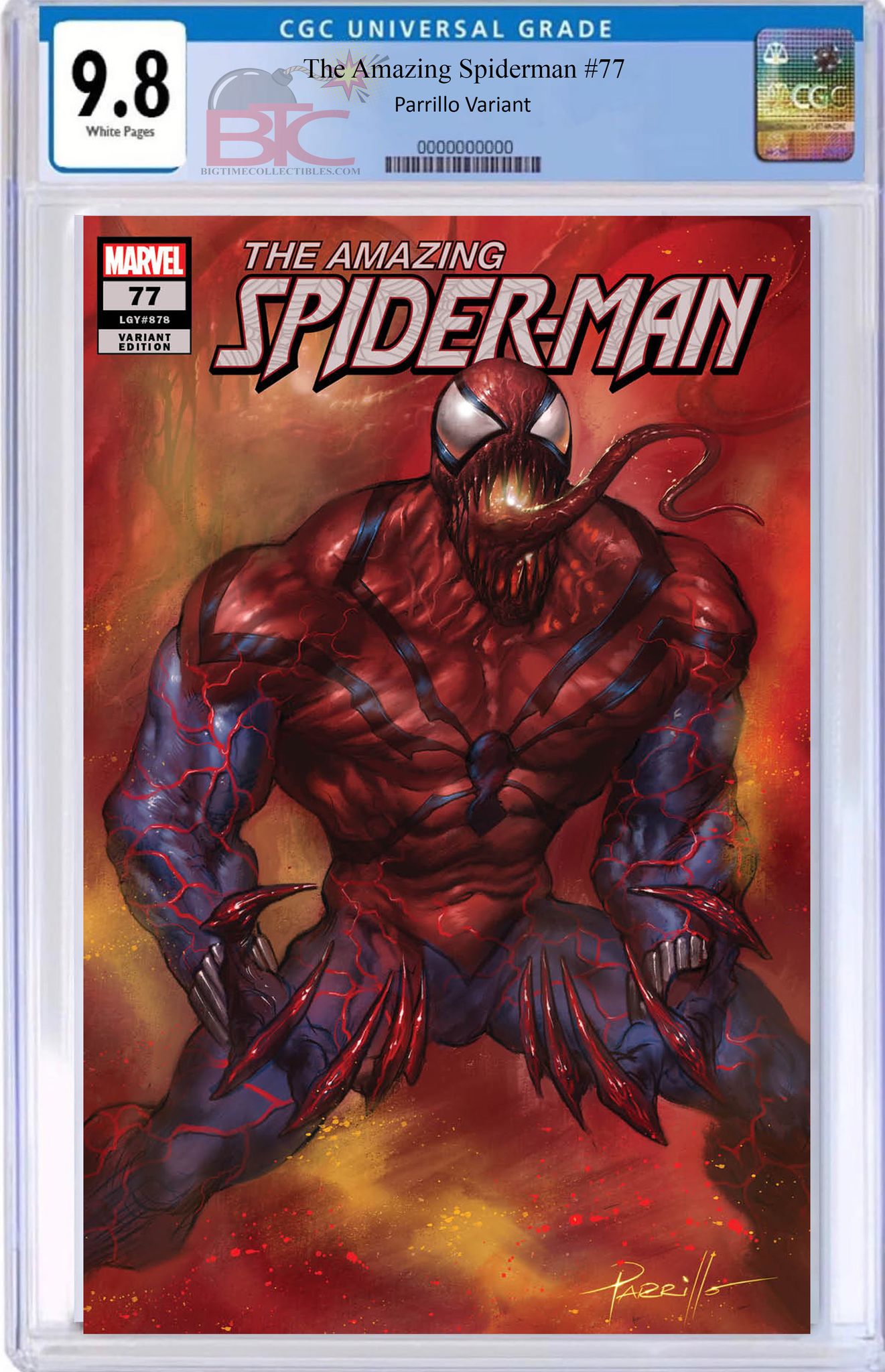 10/27/2021 AMAZING SPIDER-MAN #77 LUCIO PARRILLO EXCLUSIVE CARNAGIZED VARIANT