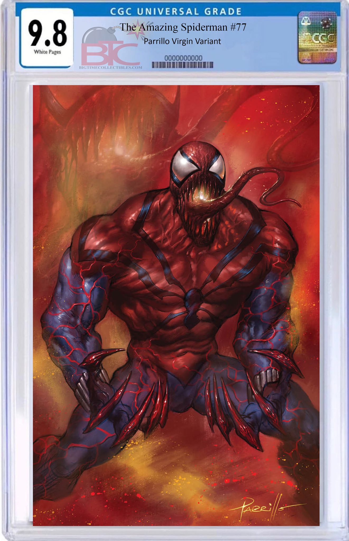10/27/2021 AMAZING SPIDER-MAN #77 LUCIO PARRILLO EXCLUSIVE CARNAGIZED VARIANT