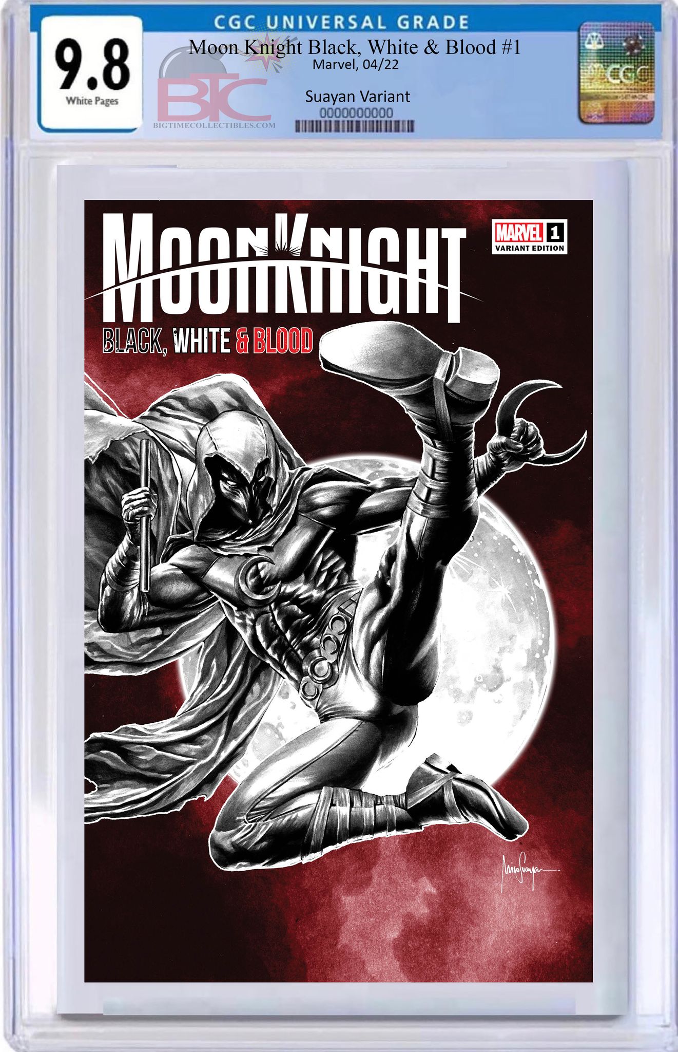MOON KNIGHT: BLACK, WHITE & BLOOD 1 MICO SUAYAN EXCLUSIVE VARIANT OPTIONS