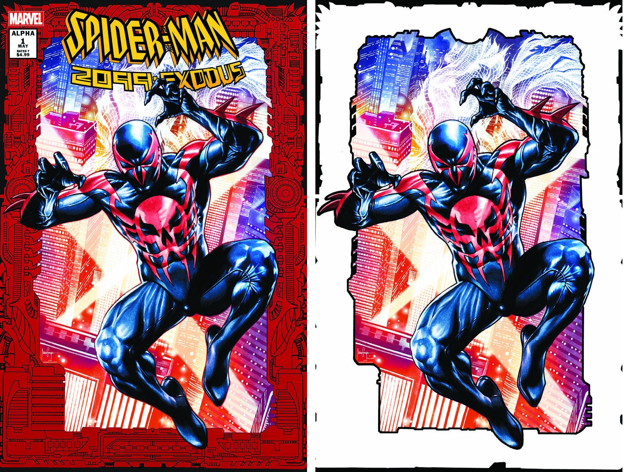 05/04/2022 SPIDER-MAN 2099: EXODUS ALPHA #1 MICO SUAYAN EXCLUSIVE HOMAGE VARIANT OPTIONS