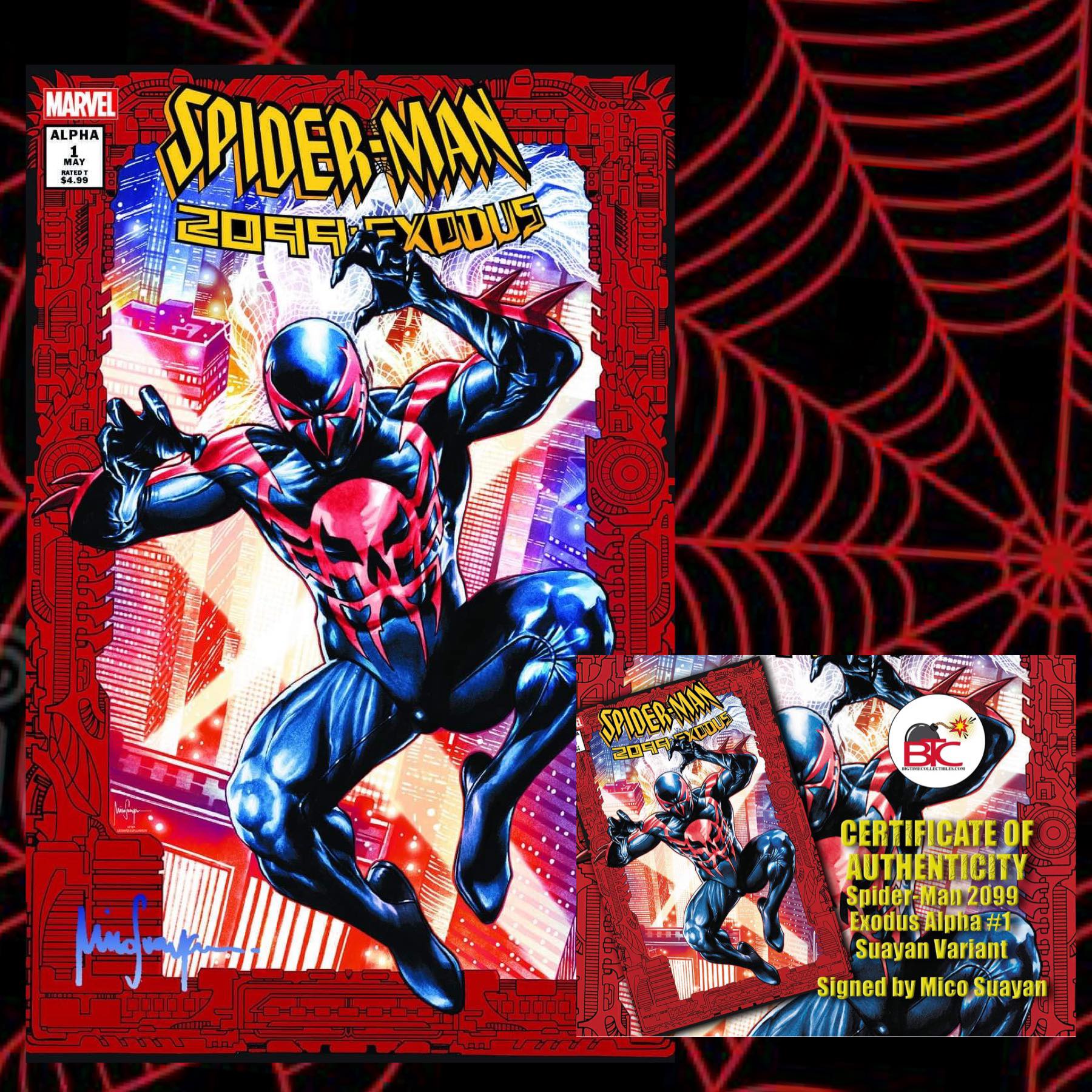 SPIDER-MAN 2099: EXODUS ALPHA #1 MICO SUAYAN EXCLUSIVE HOMAGE VARIANT OPTIONS