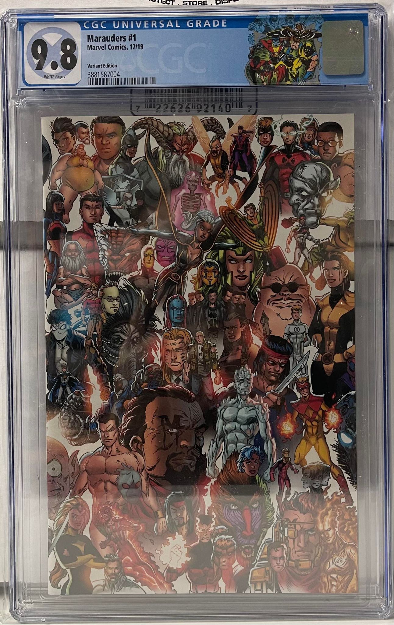 MARAUDERS #1 BAGLEY EVERY MUTANT EVER VARIANT CGC 9.8 W/RETIRED X-MEN CUSTOM LABEL (INSTOCK) C18