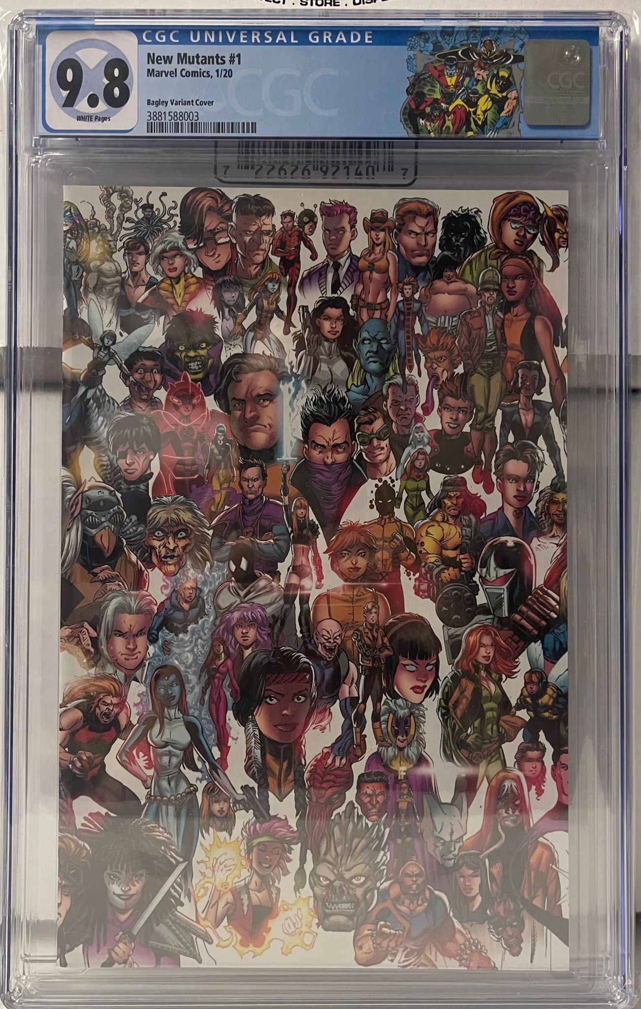 NEW MUTANTS #1 BAGLEY EVERY MUTANT EVER VARIANT CGC 9.8 W/RETIRED X-MEN CUSTOM LABEL (INSTOCK) C59