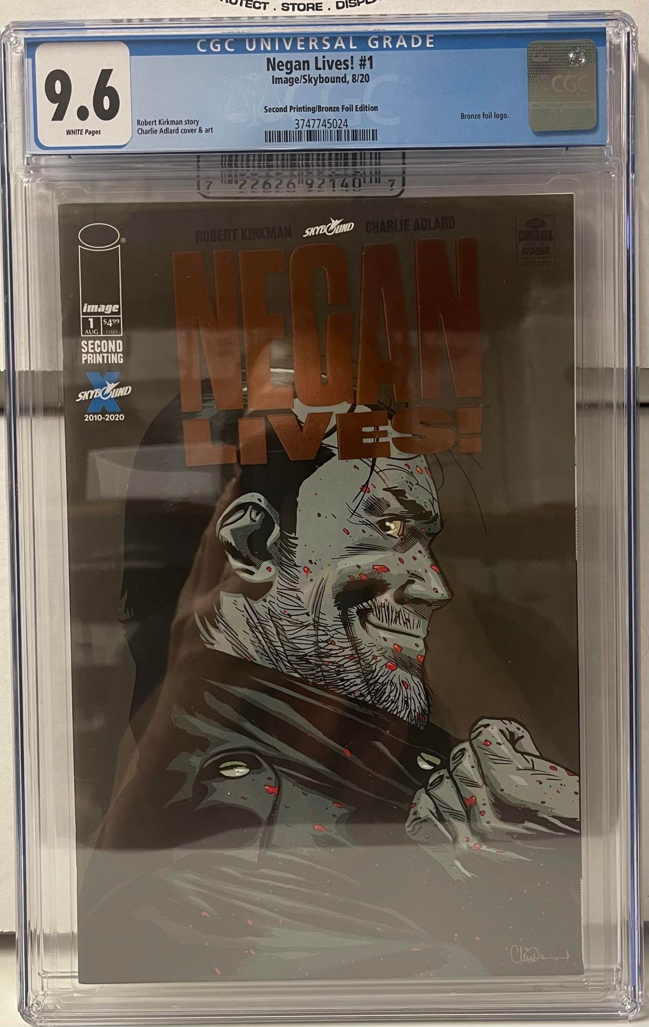 NEGAN LIVES #1 SECOND PRINT BRONZE FOIL CGC 9.6 (INSTOCK) C59
