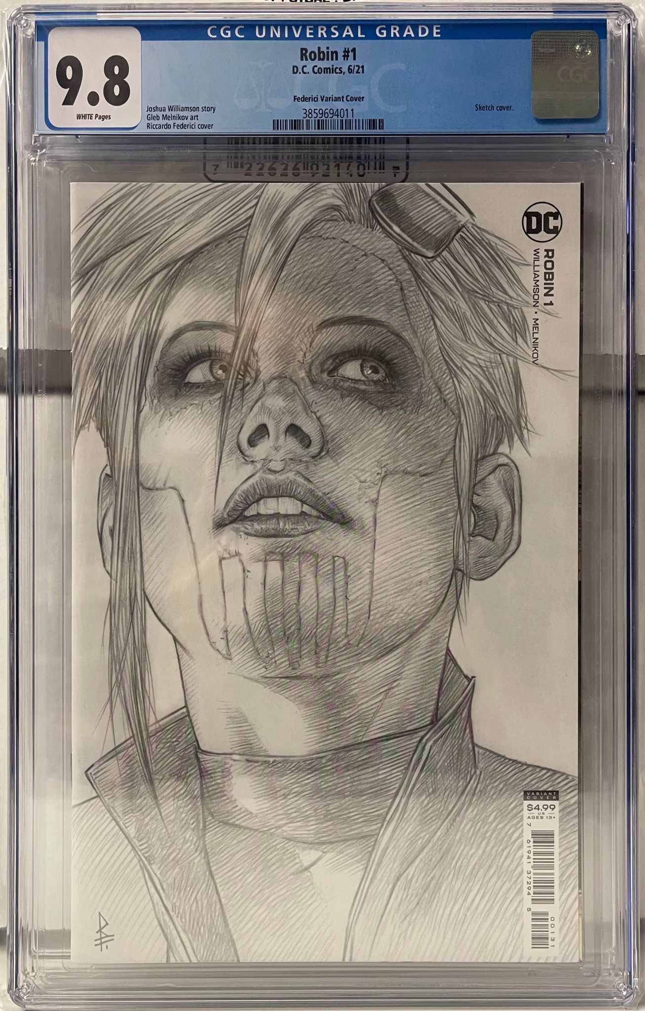 ROBIN #1 FEDERICI 1:25 VARIANT CGC 9.8