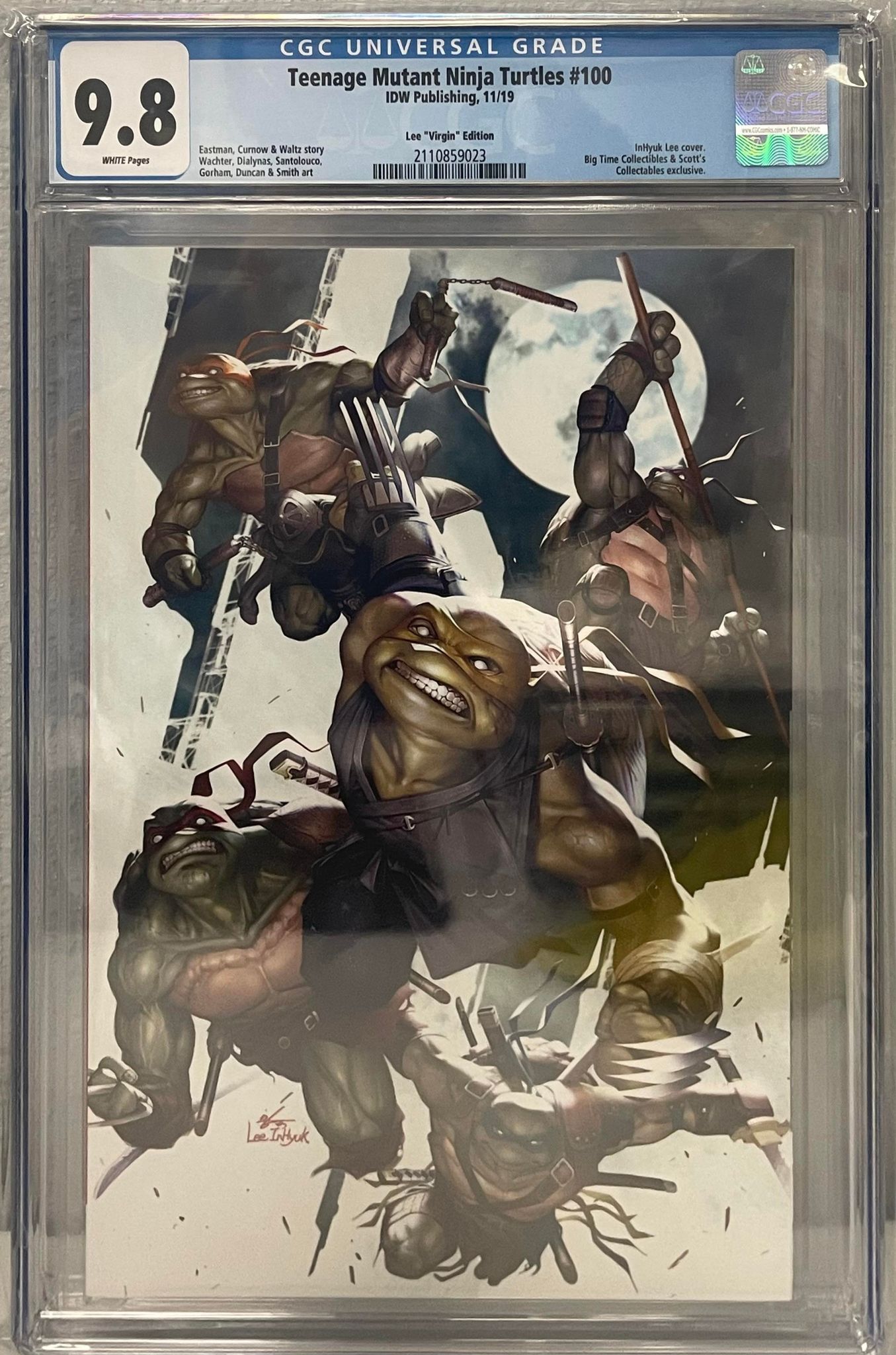 TMNT #100 INHYUK LEE EXCLUSIVE VIRGIN VARIANT CGC 9.8 (INSTOCK) C32