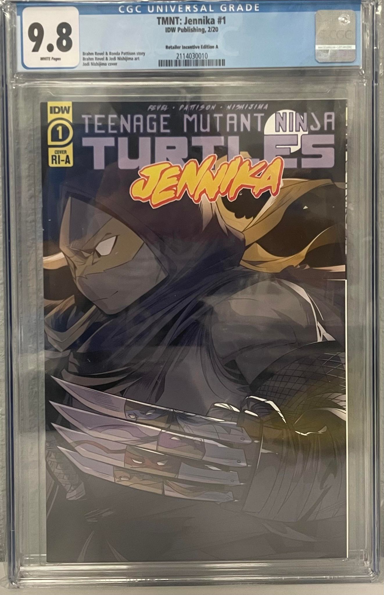 TMNT JENNIKA #1 (OF 3) 1:10 NISHIJIMA VARIANT CGC 9.8 (INSTOCK) C79