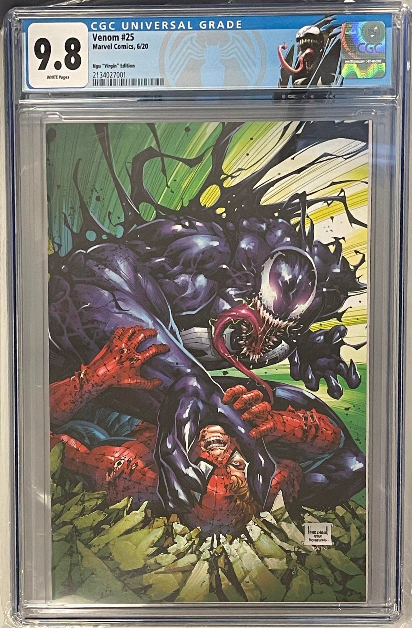 VENOM #25 KAEL NGU EXCLUSIVE VIRGIN VARIANT CGC 9.8 W/RETIRED VENOM CUSTOM LABEL (INSTOCK) C89