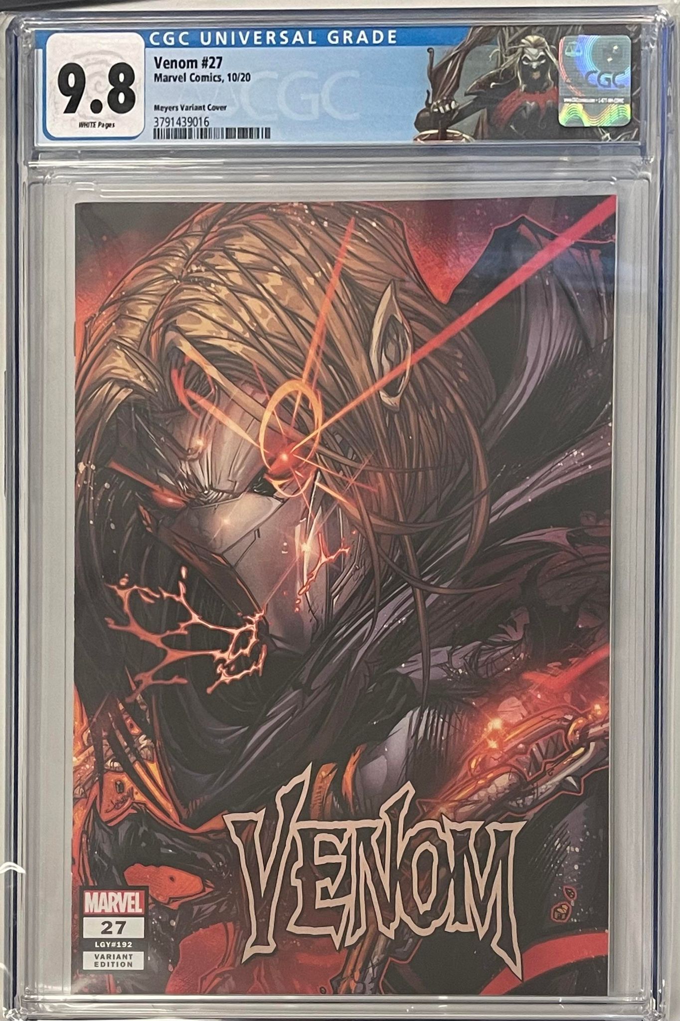 VENOM #27 JONBOY MEYERS EXCLUSIVE CGC 9.8 W/RETIRED KNULL CUSTOM LABEL (INSTOCK) C88