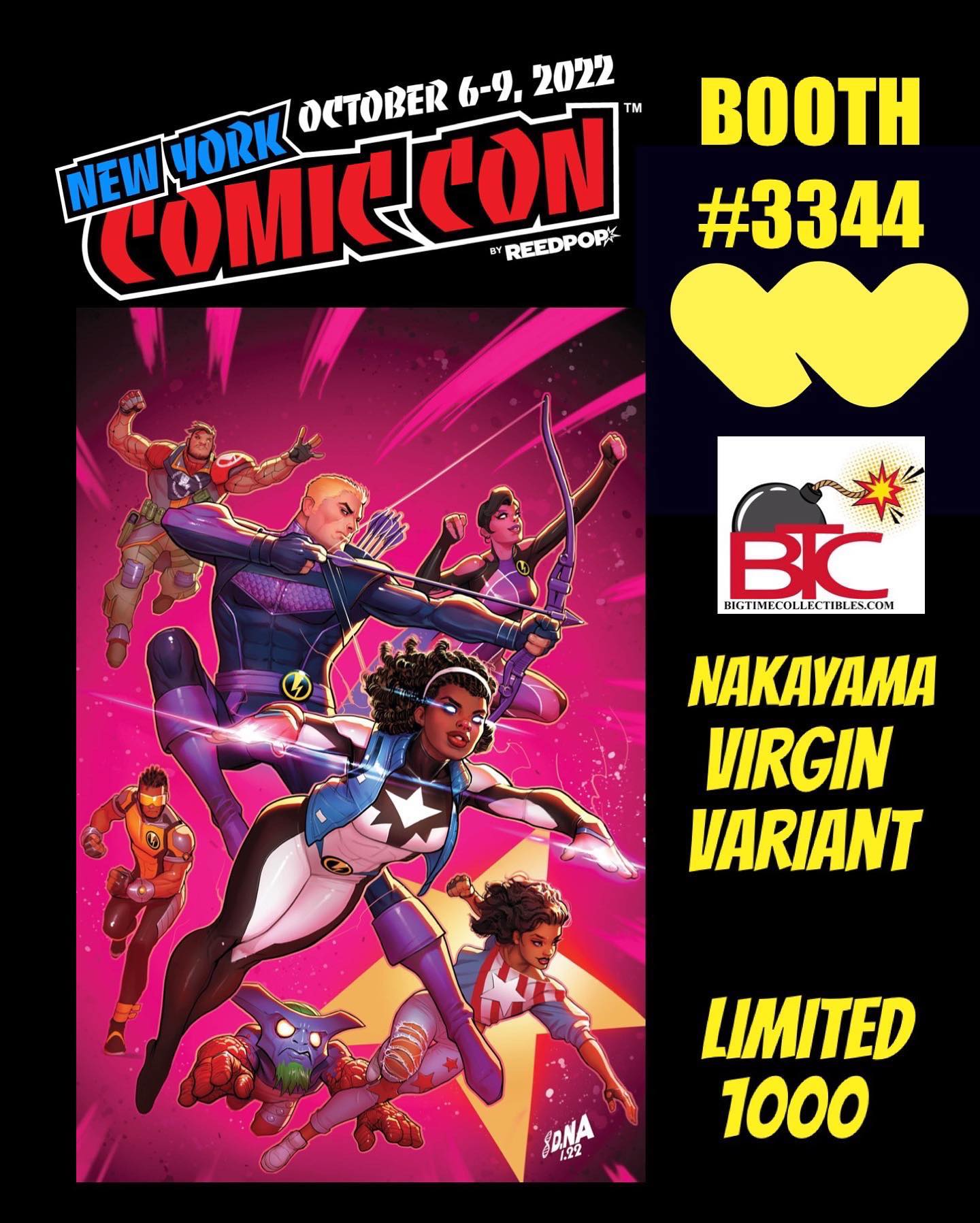 THUNDERBOLTS #1 DAVID NAKAYAMA/WHATNOT NYCC EXCLUSIVE VIRGIN VARIANT (M4) (M148) (M86)(M219)(M220)