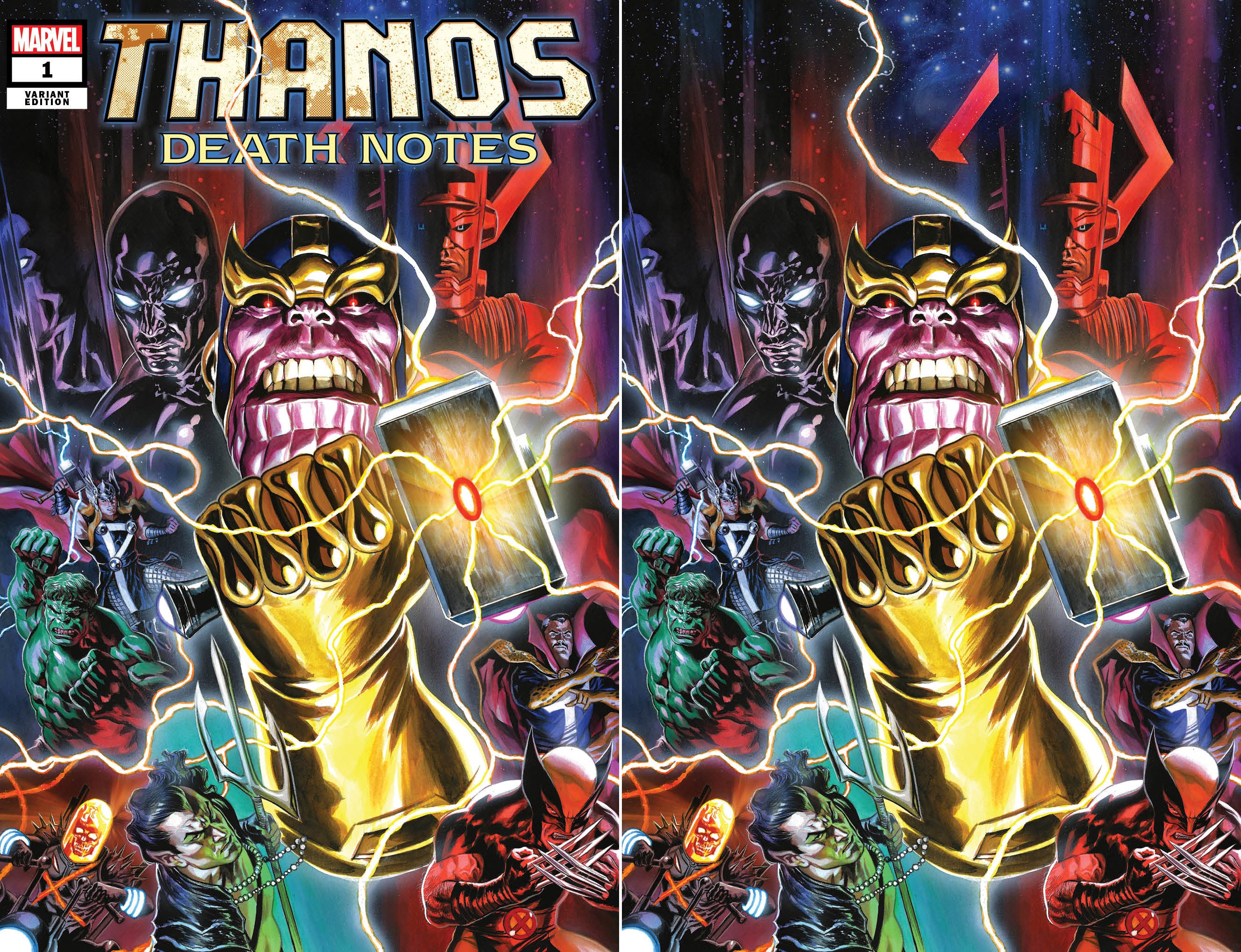 12/07/2022 THANOS DEATH NOTES #1 FELIPE MASSAFERA EXCLUSIVE VARIANT COVER OPTIONS