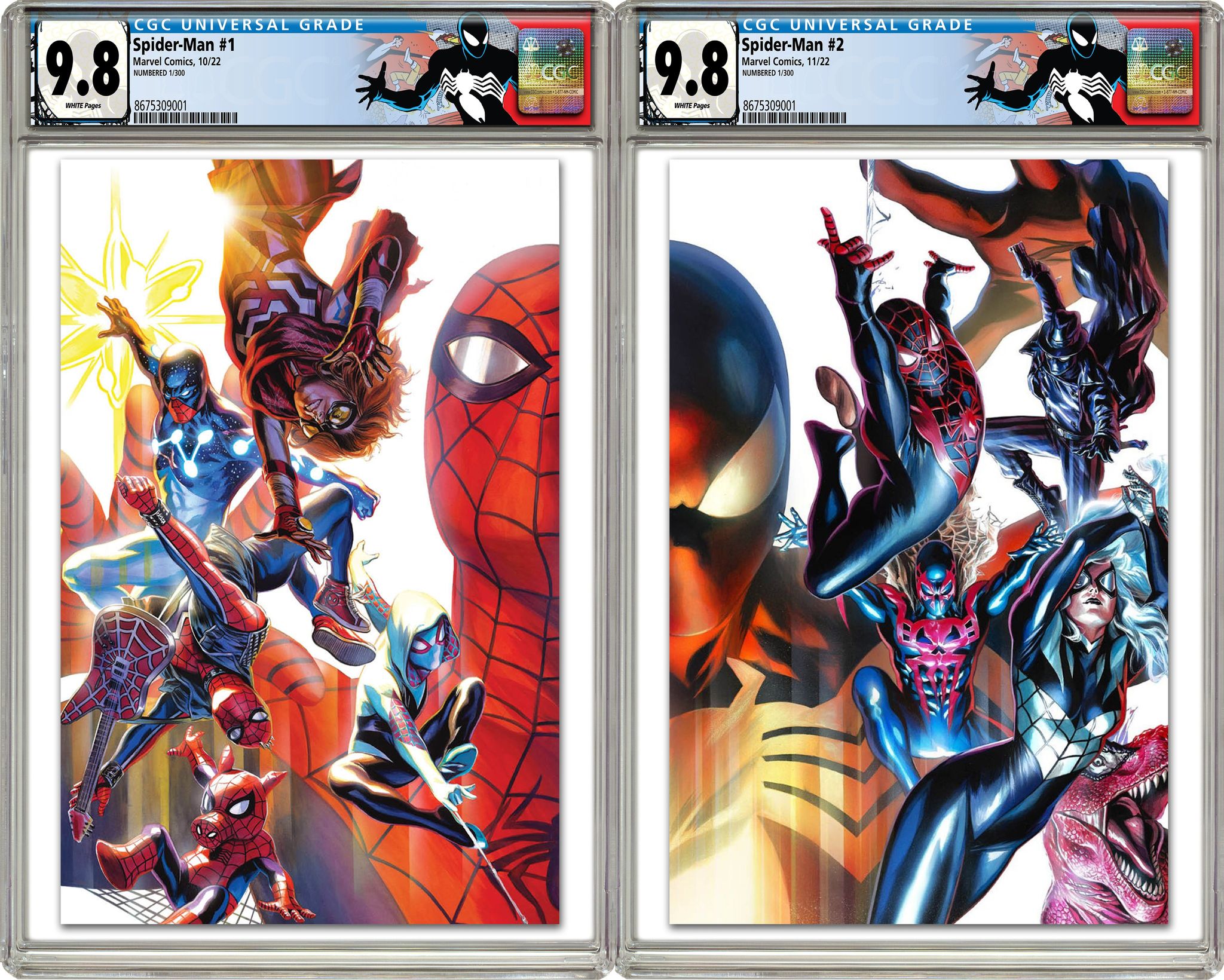 SPIDER-MAN #1 & #2 MASSAFERA CGC 9.8 LIMITED EDITION OPTIONS