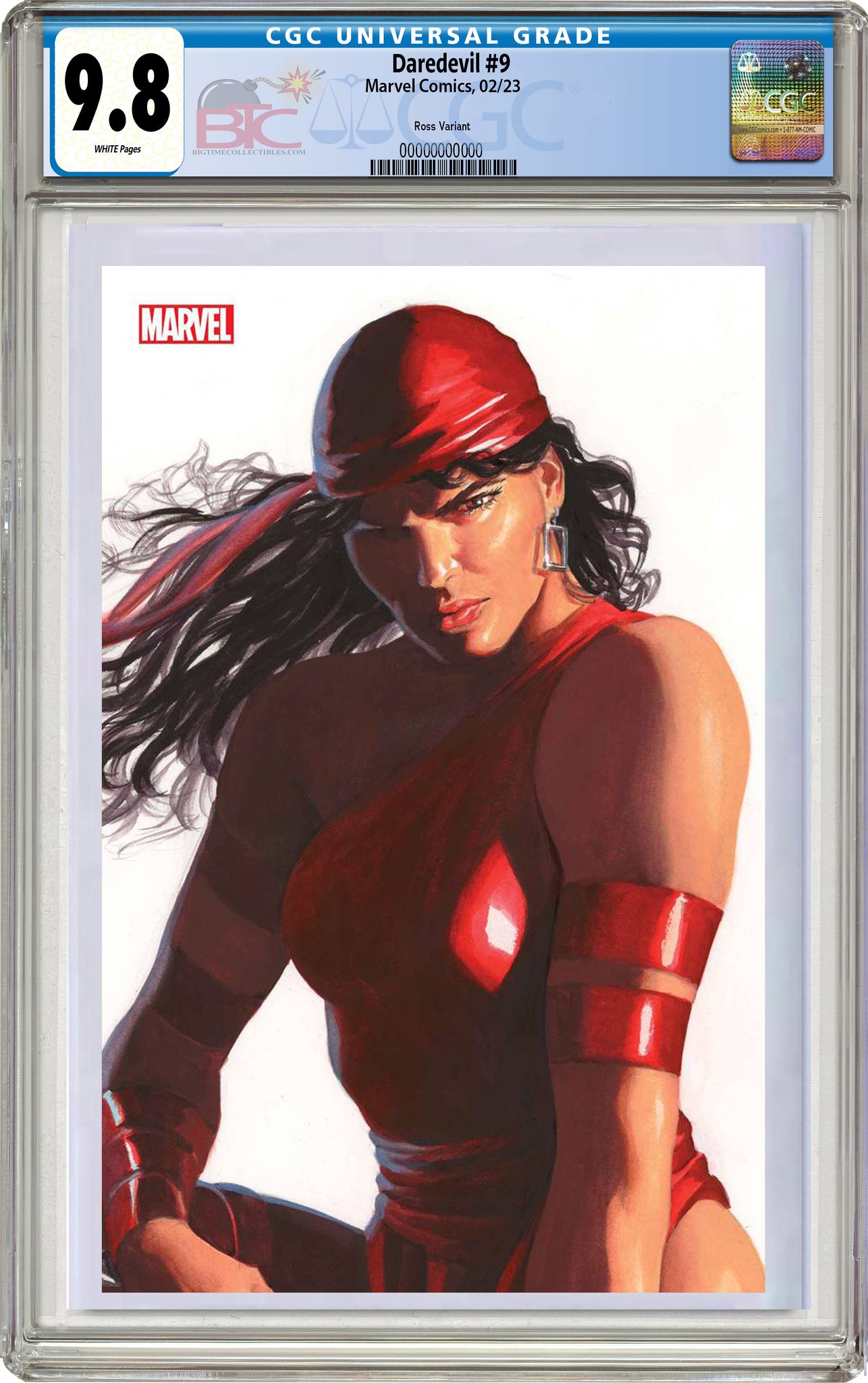 DAREDEVIL #9 ALEX ROSS TIMELESS ELEKTRA VIRGIN VARIANT CGC 9.8