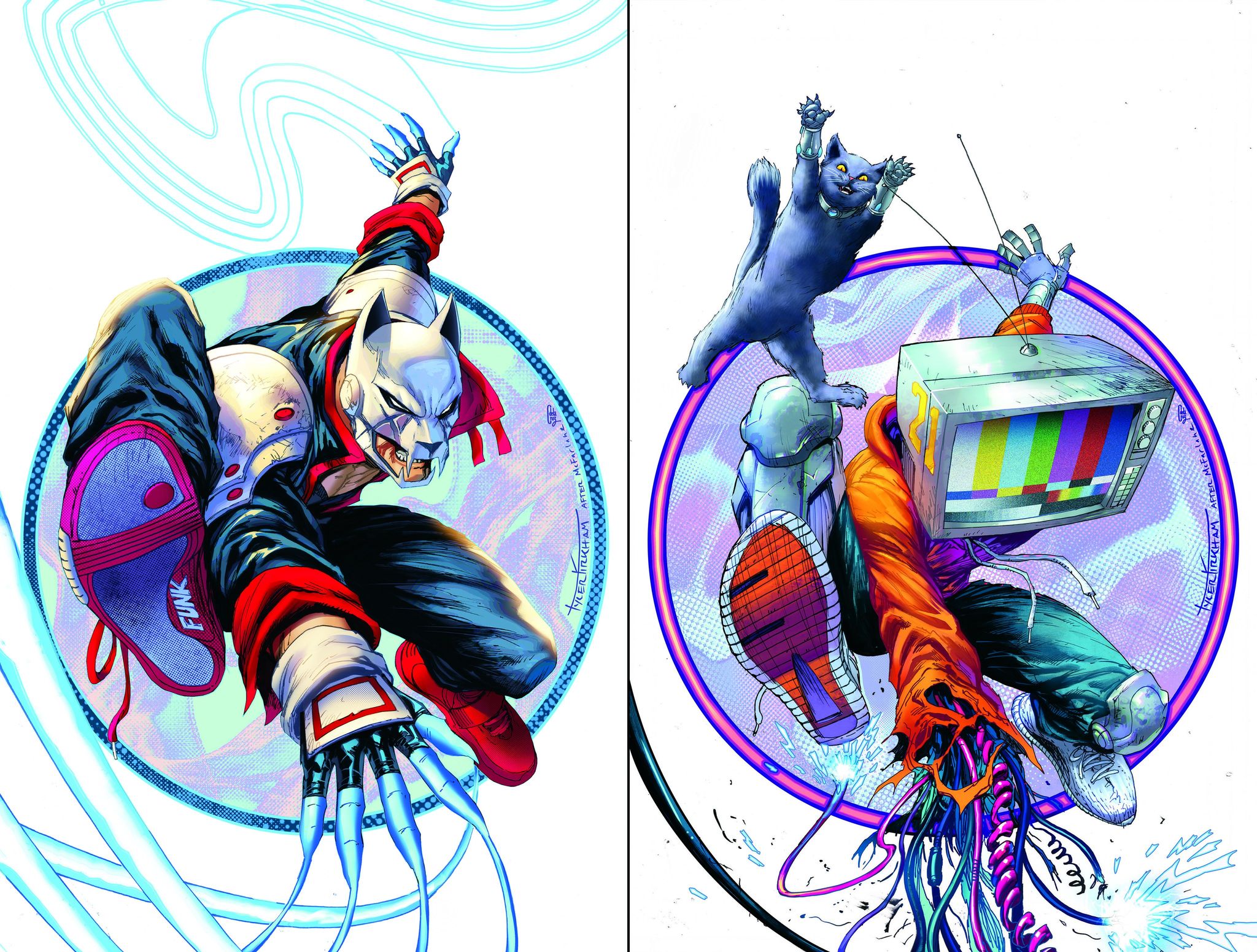 NINJA FUNK #3 TYLER KIRKHAM EXCLUSIVE WHITE VIRGIN HOMAGE VARIANT COVERS