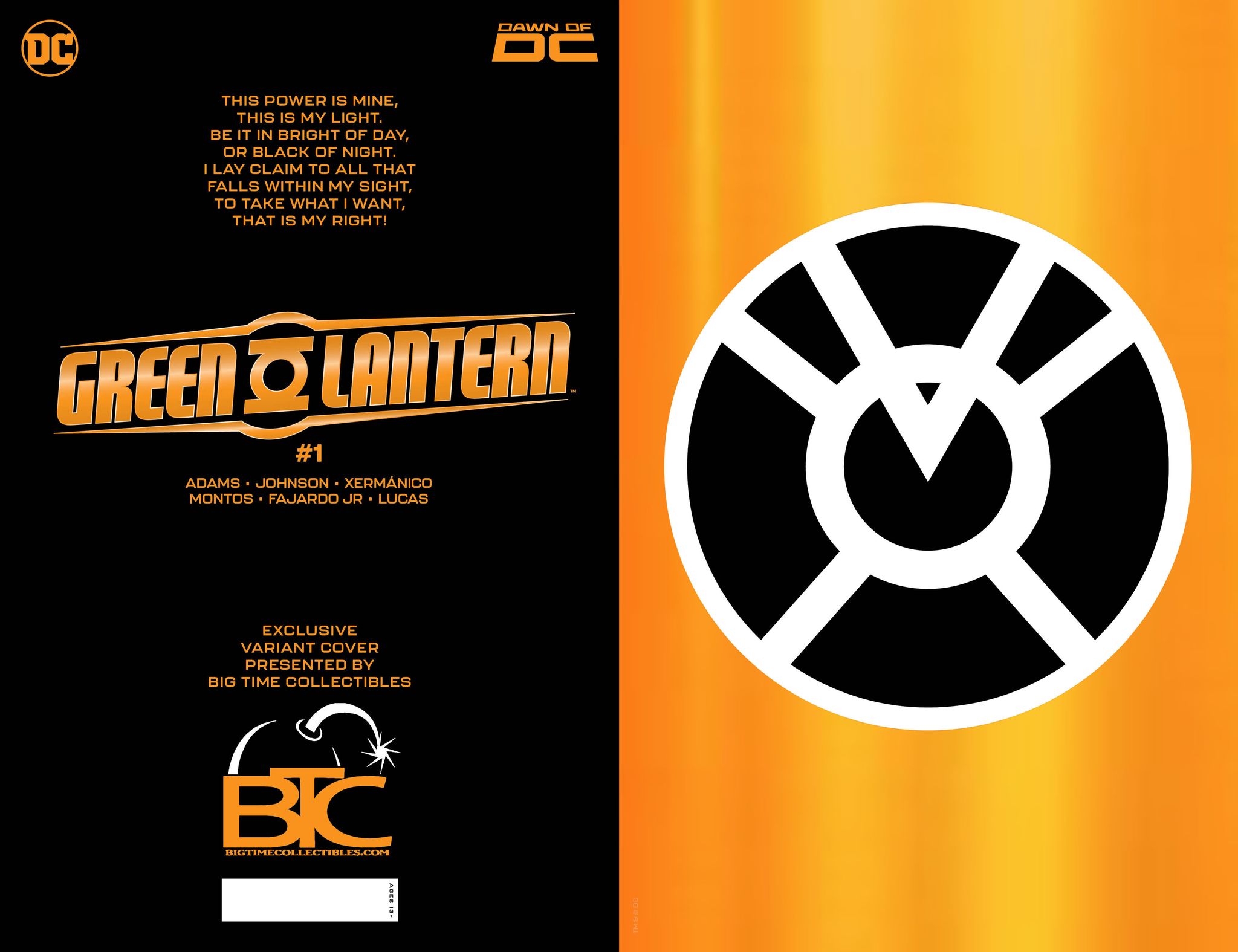 GREEN LANTERN #1 ORANGE LANTERN FOIL EDITION RAW & GRADED OPTIONS - 5/9/2023