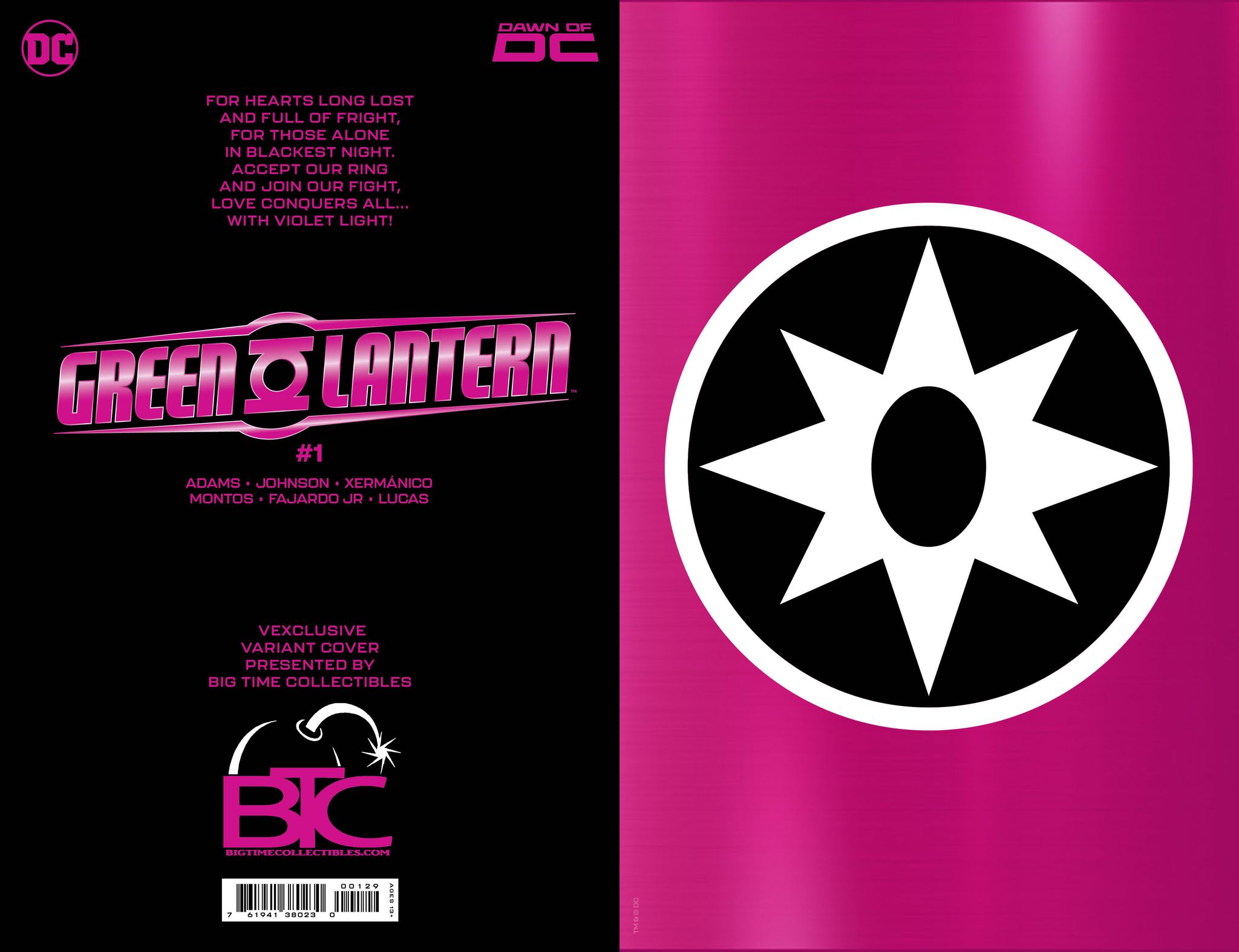 GREEN LANTERN #1 BTC 9-PACK COLOR SPECTRUM BUNDLE RAW FOIL EDITION WITH FREE SET OF POWER RINGS - 5/9/2023 (D39)