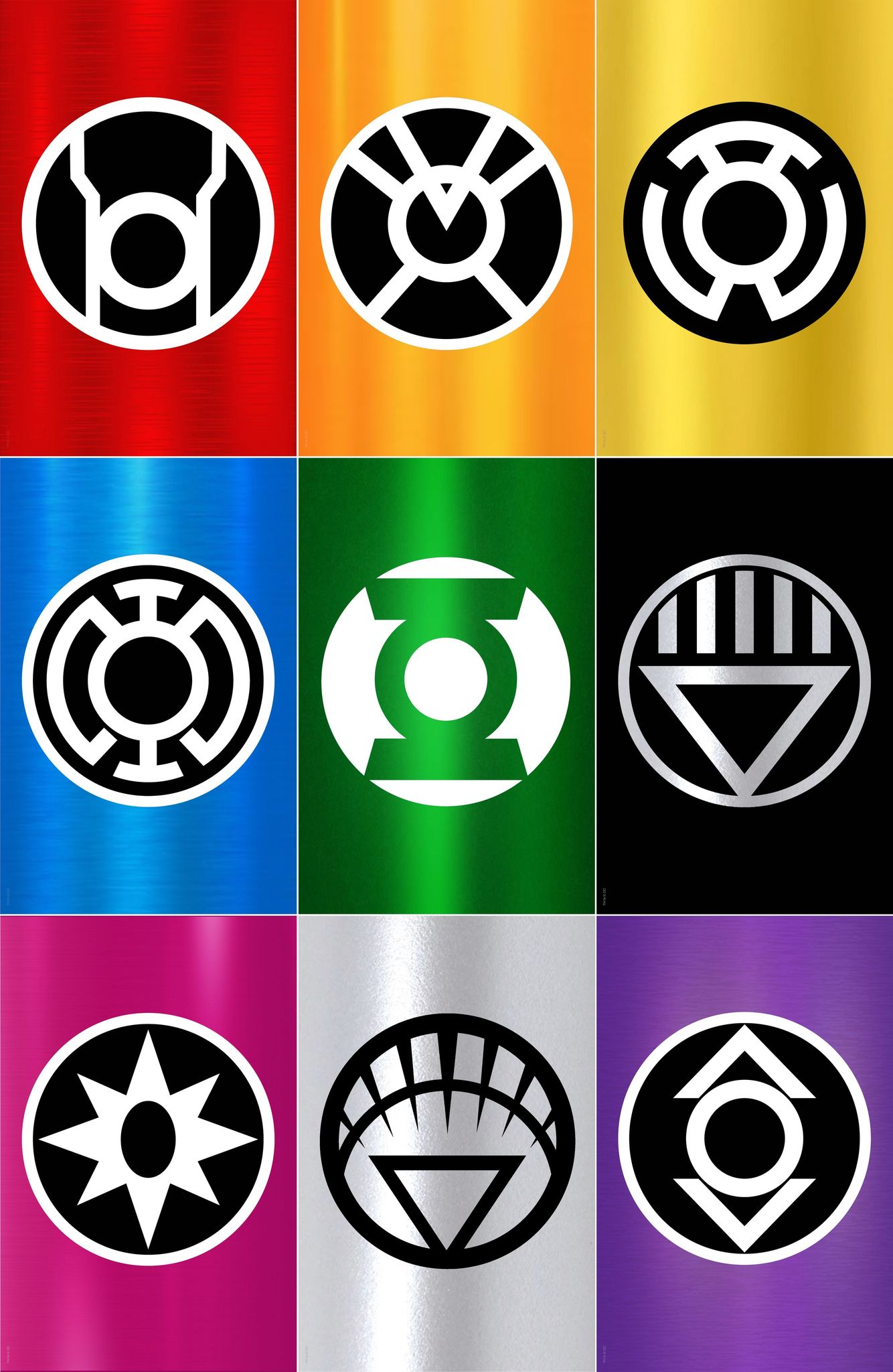 GREEN LANTERN #1 BTC 9-PACK COLOR SPECTRUM BUNDLE RAW FOIL EDITION WITH FREE SET OF POWER RINGS - 5/9/2023