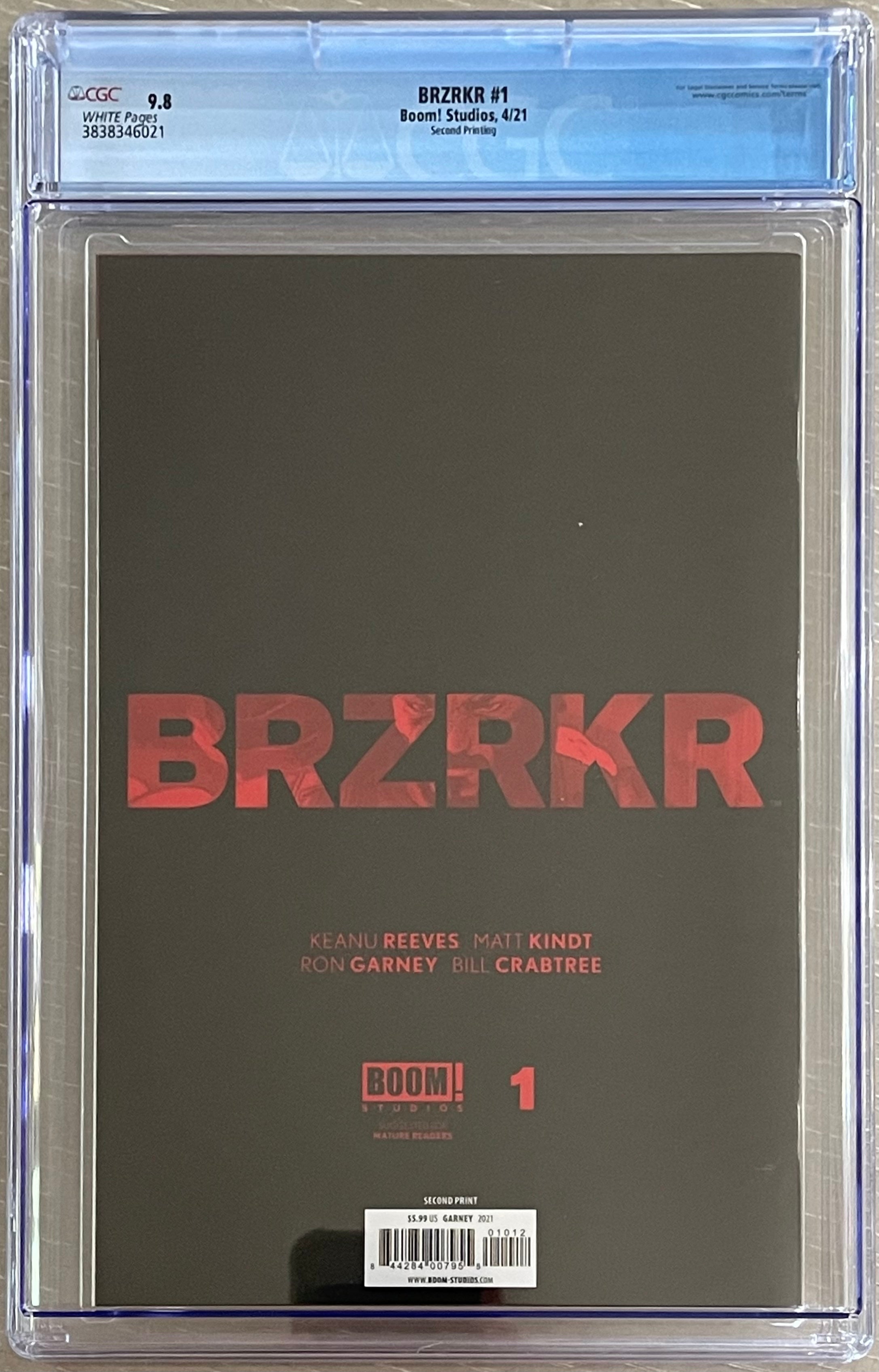 BRZRKR (BERZERKER) #1 2ND PRINT FOIL VARIANT CGC 9.8
