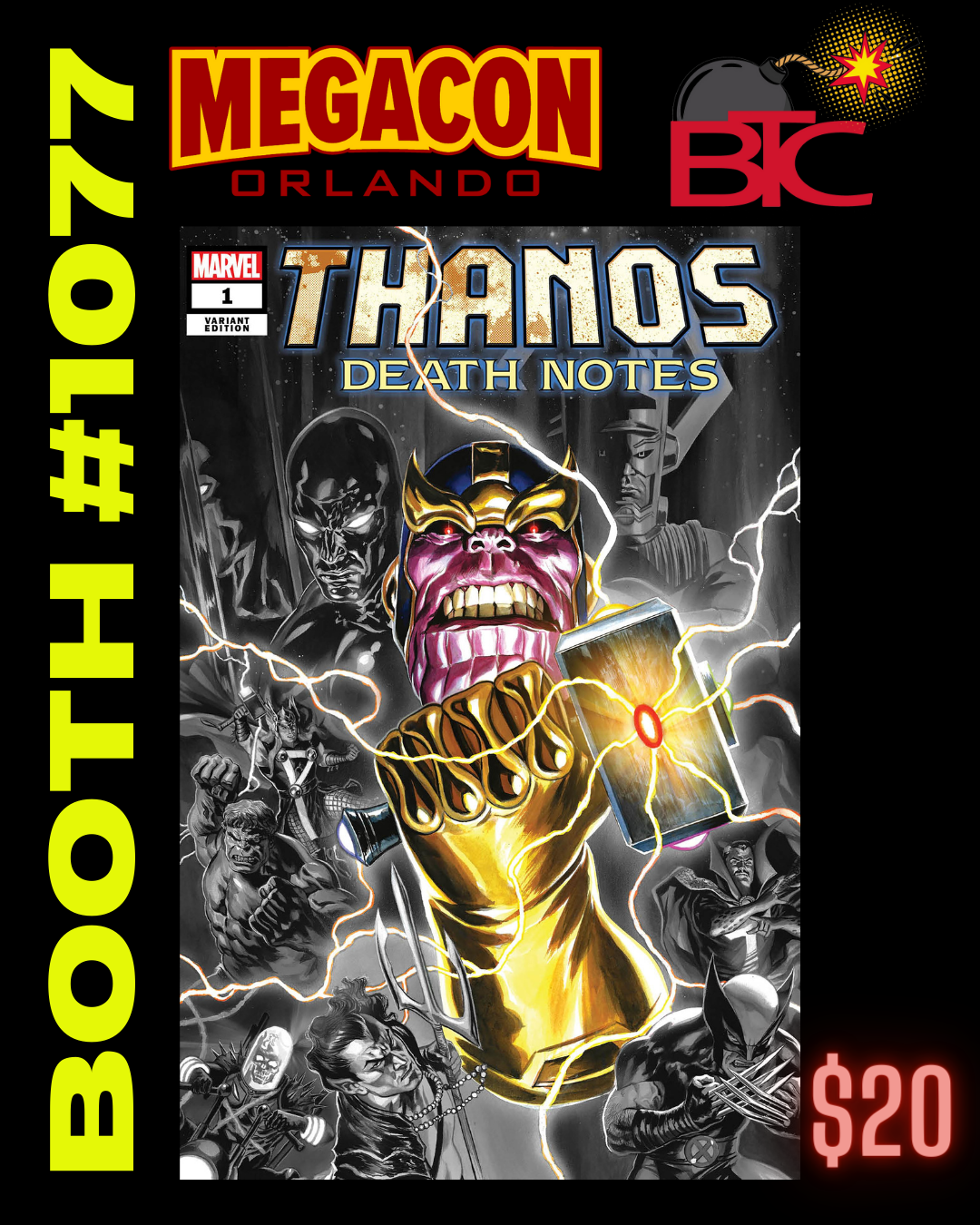 THANOS DEATH NOTES #1 FELIPE MASSAFERA MEGACON EXCLUSIVE (M6)